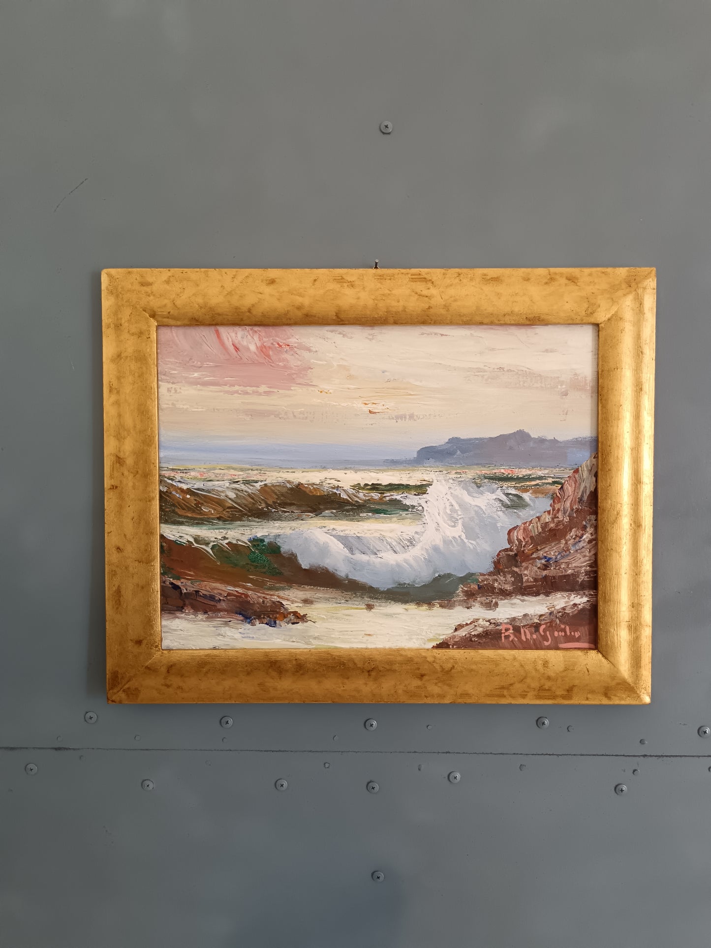 Bruno Di Giulio – Marina con Onde – Olio su Tela 40x30 cm – Pittore di Pozzuoli