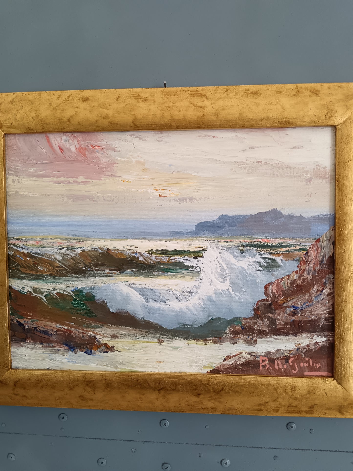 Bruno Di Giulio – Marina con Onde – Olio su Tela 40x30 cm – Pittore di Pozzuoli