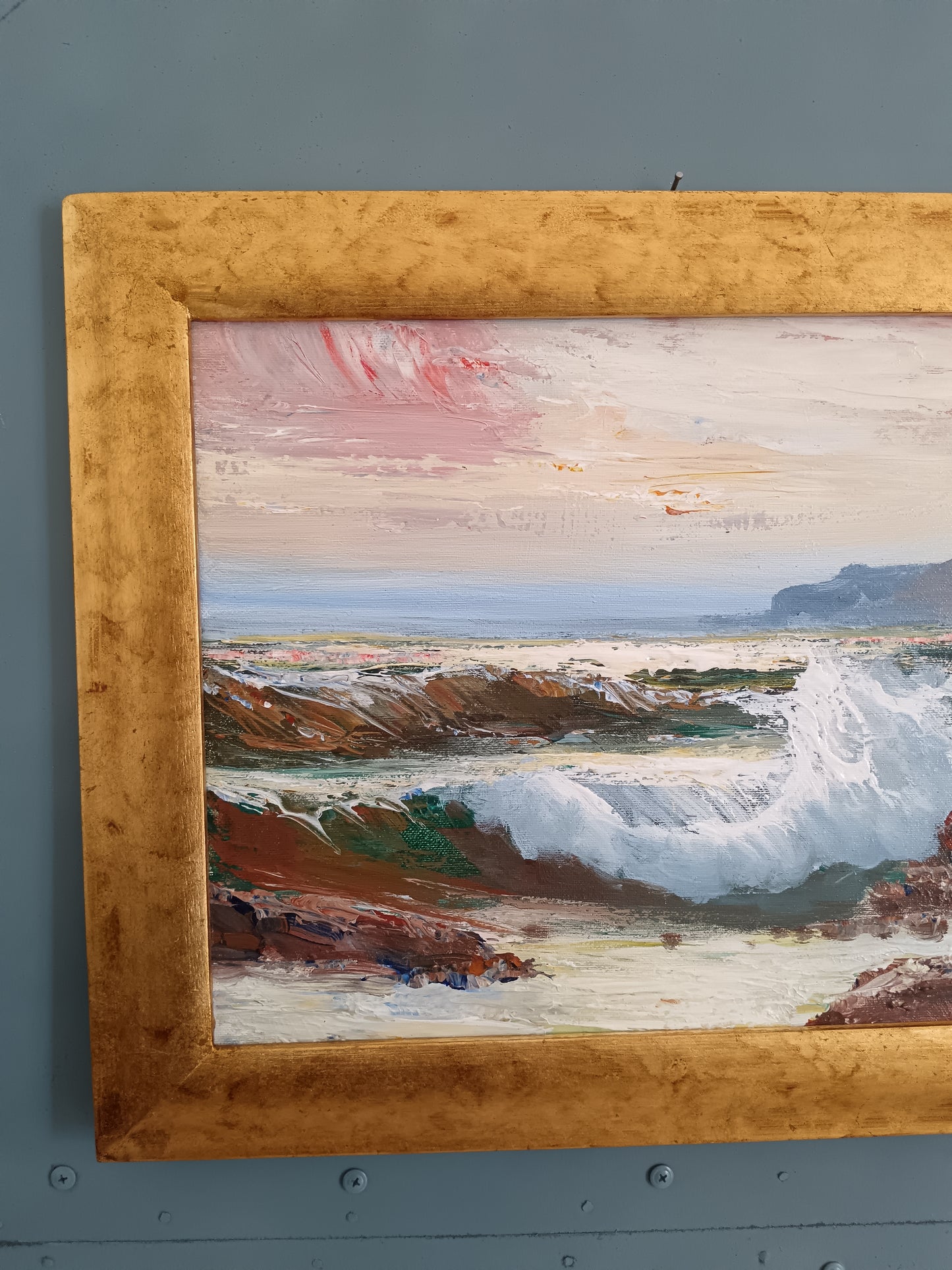 Bruno Di Giulio – Marina con Onde – Olio su Tela 40x30 cm – Pittore di Pozzuoli