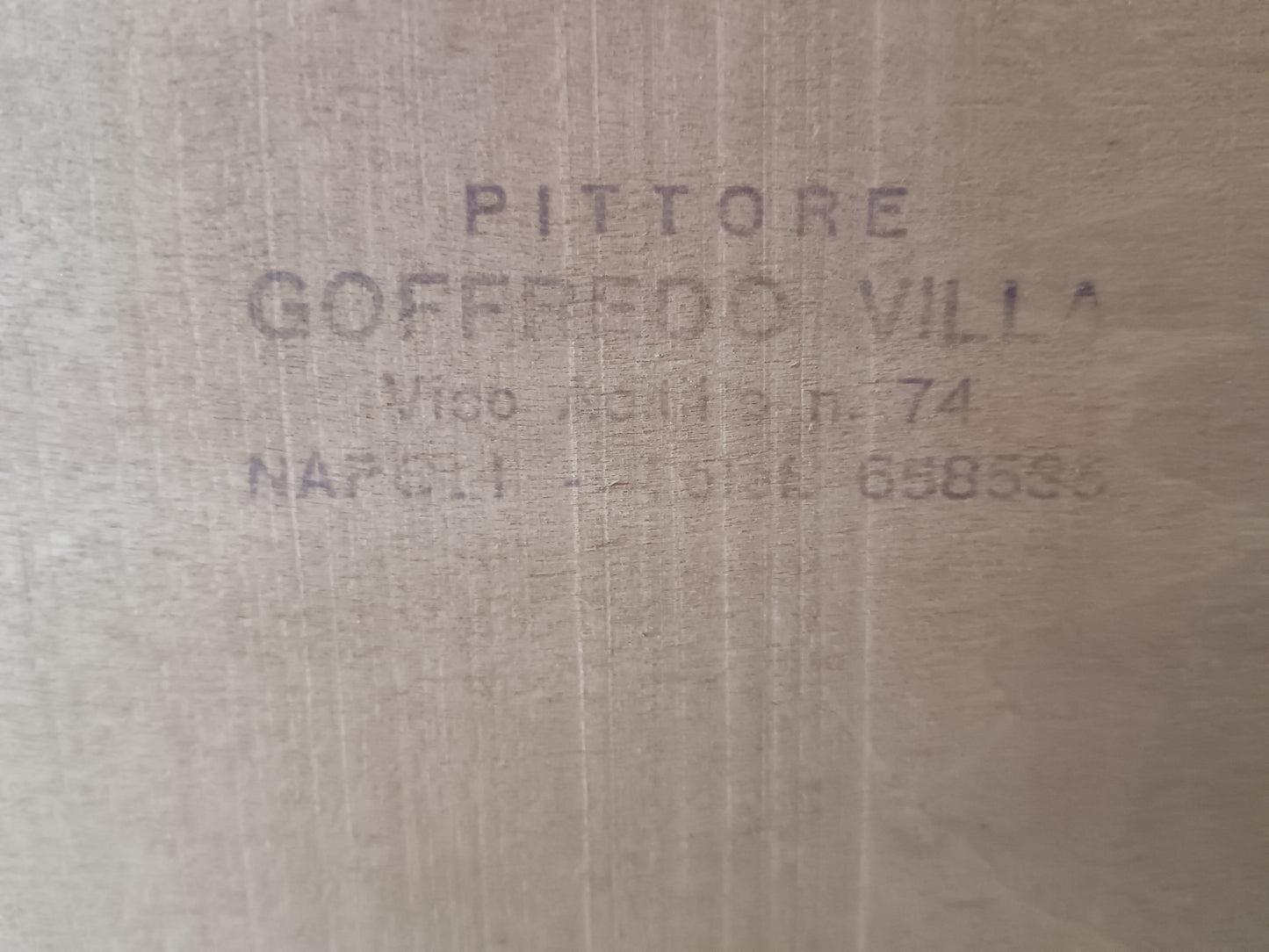 Goffredo Villa – Marina con Pescatore e Barca Olio su Tela 40x50 cm con Cornice Dorata