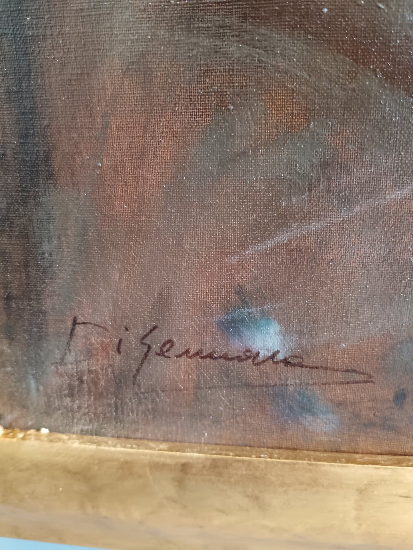 Di Gennaro ( XX secolo) ritratto femminile Belle Epoche, olio su tela.