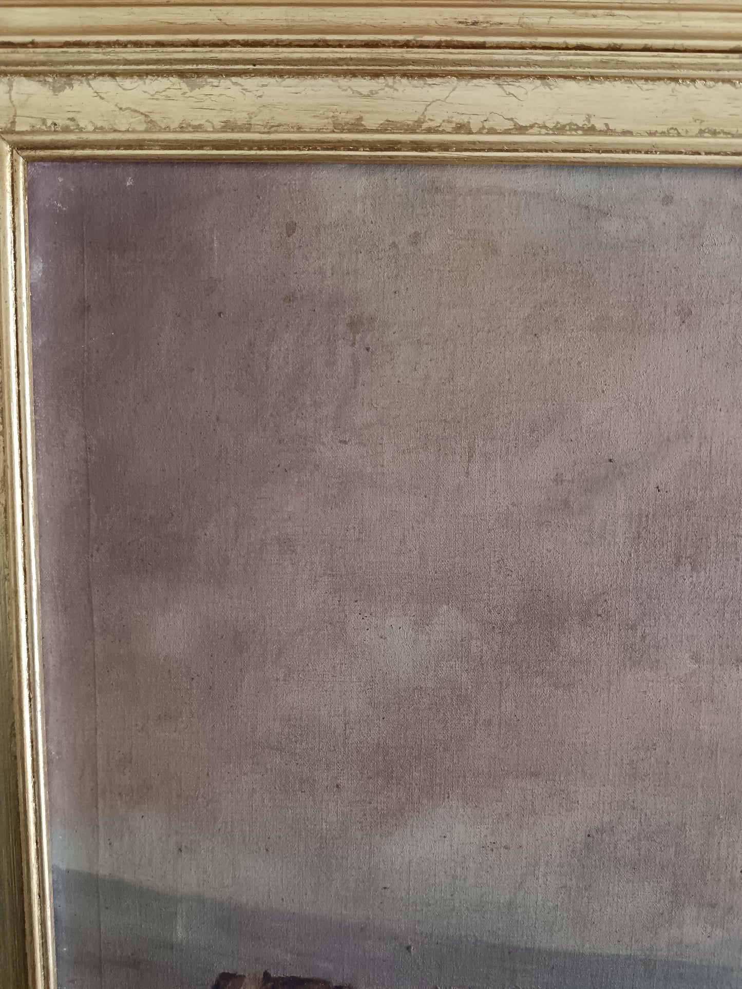 Marina Napoletana epoca prima metà del '900 olio su tela.