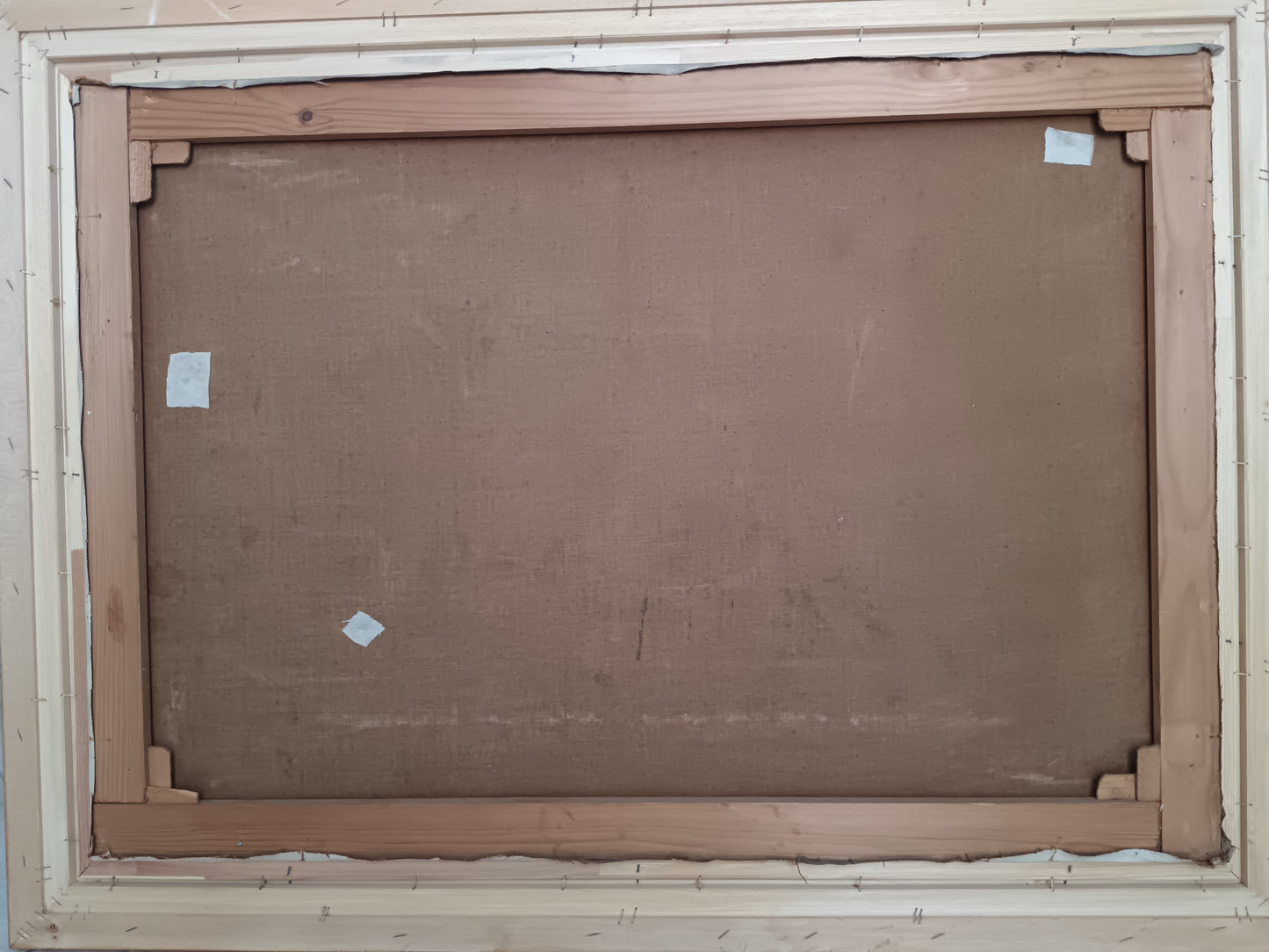 R. Galliani scuola italiana prima metà del '900, paesaggio con borgo romantico dipinto olio su tela Grandi dimensioni