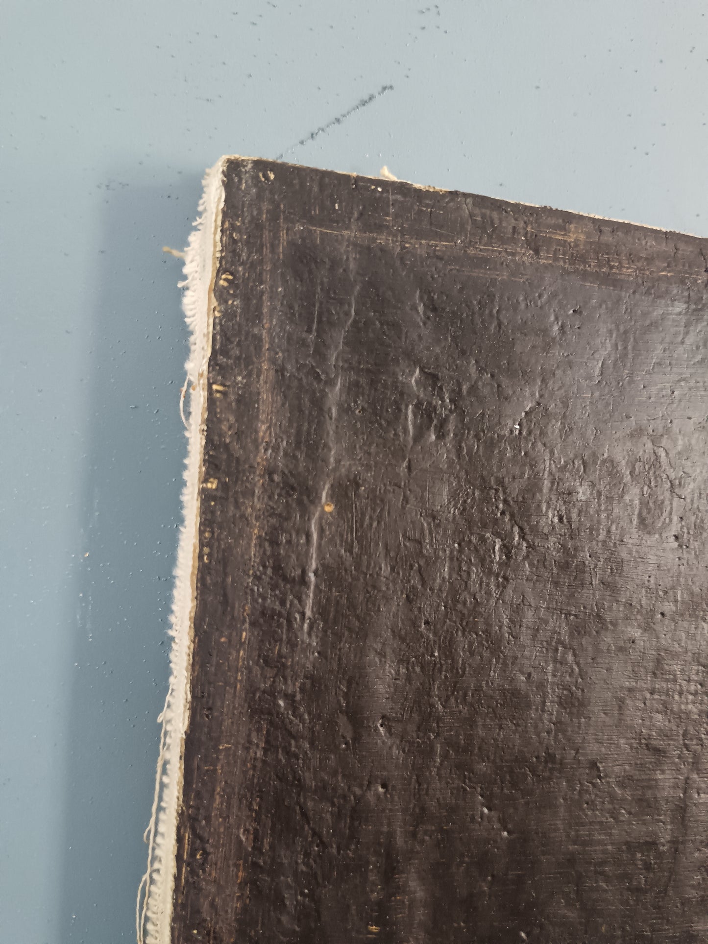 Antico Dipinto Olio su Tela Madonna Addolorata XVII/XVIII Secolo Reintelato”
