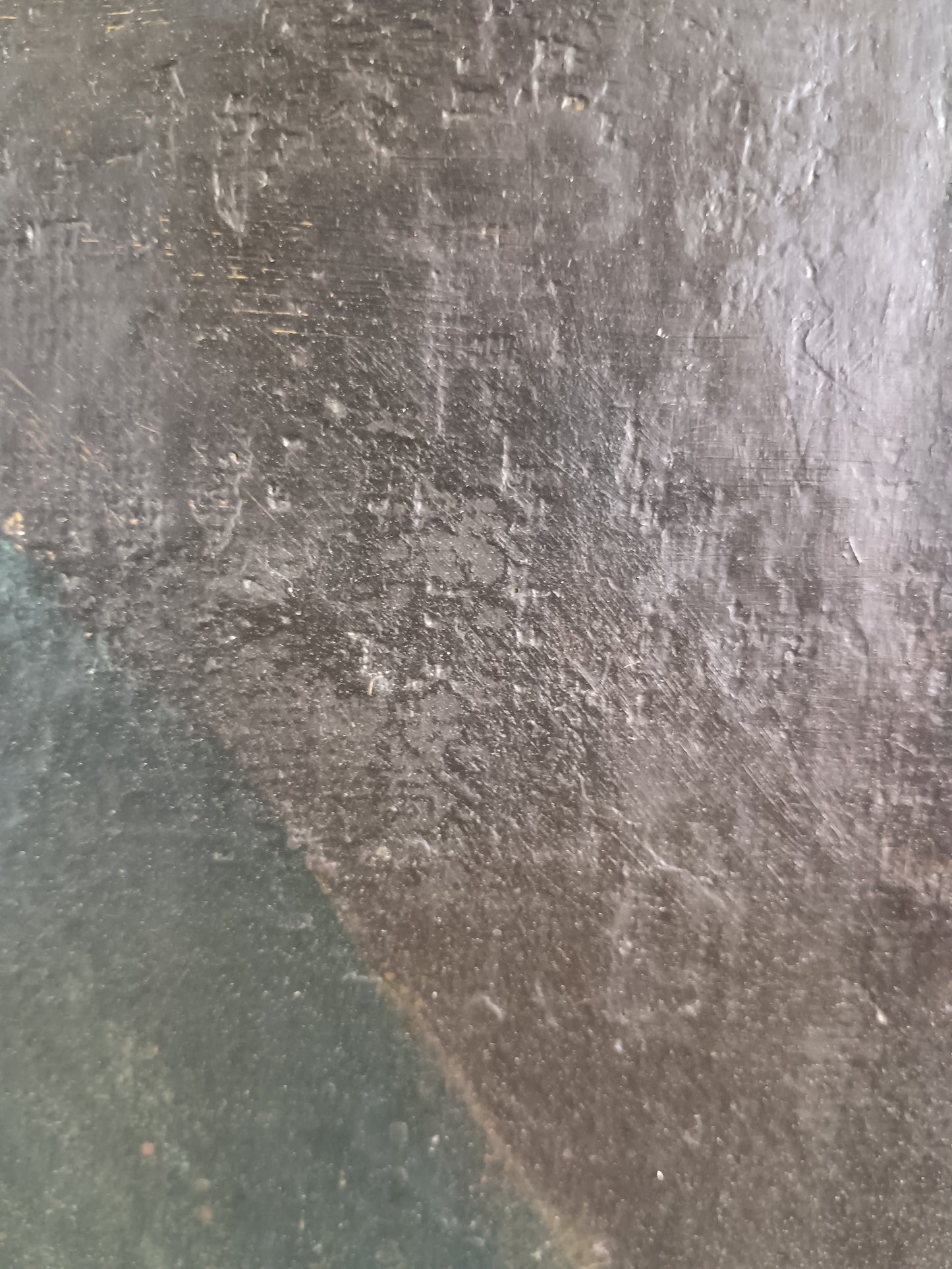 Antico Dipinto Olio su Tela Madonna Addolorata XVII/XVIII Secolo Reintelato”