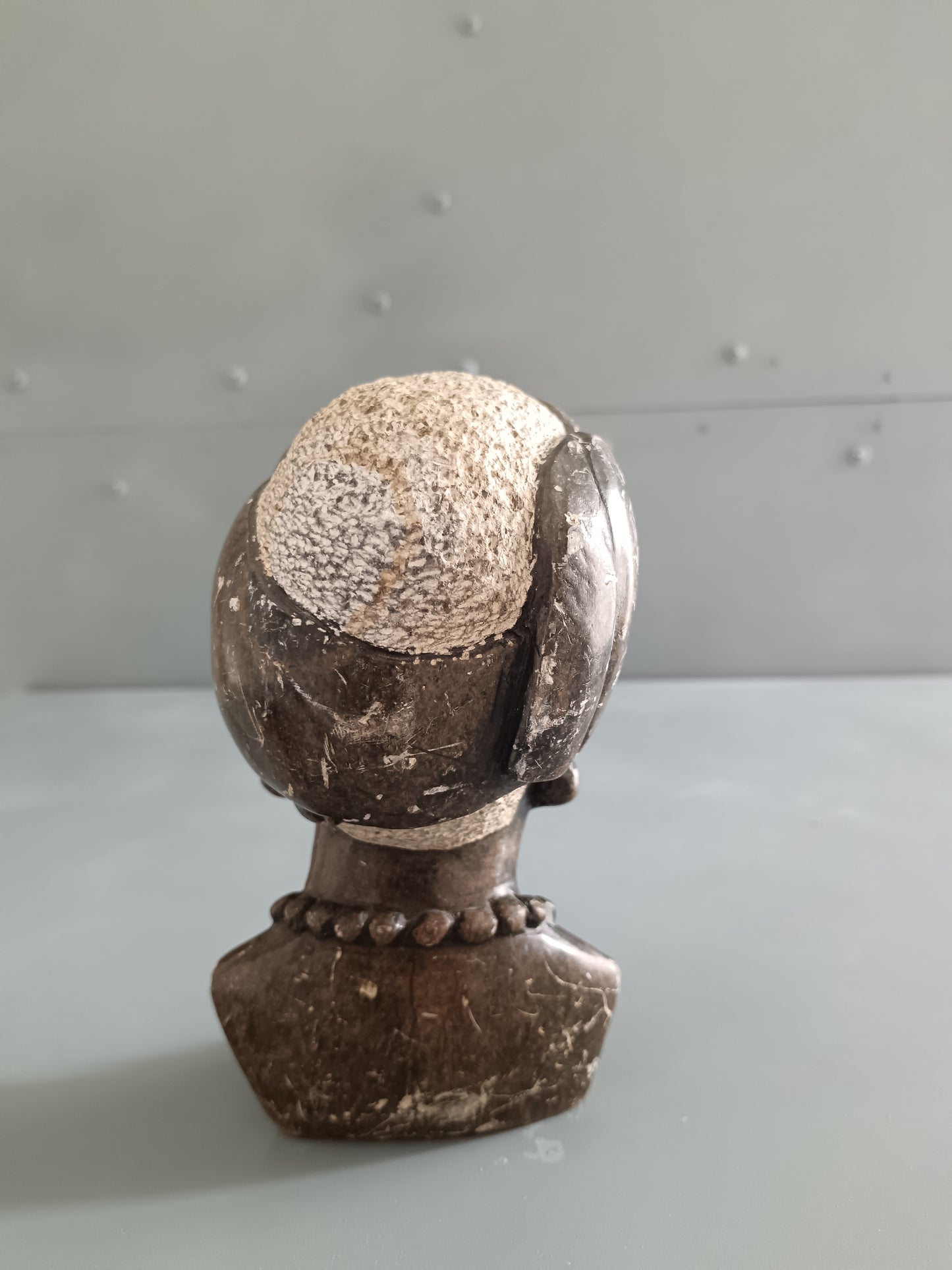 Scultura Africana Shona in Pietra – Busto Femminile Scolpito a Mano