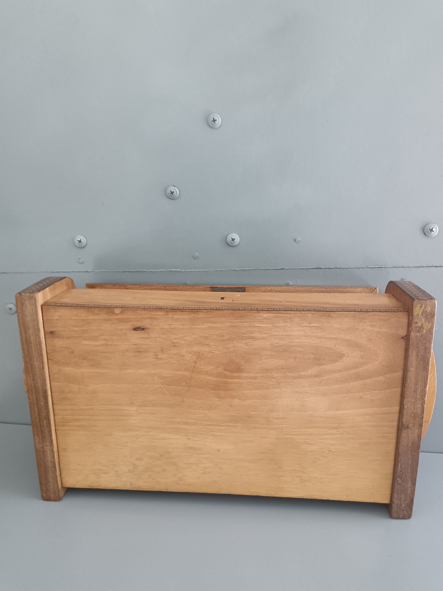 Antico Cofanetto Intarsiato Stile Sorrento Fine '800 Portadocumenti Scrittoio Legno Decorato