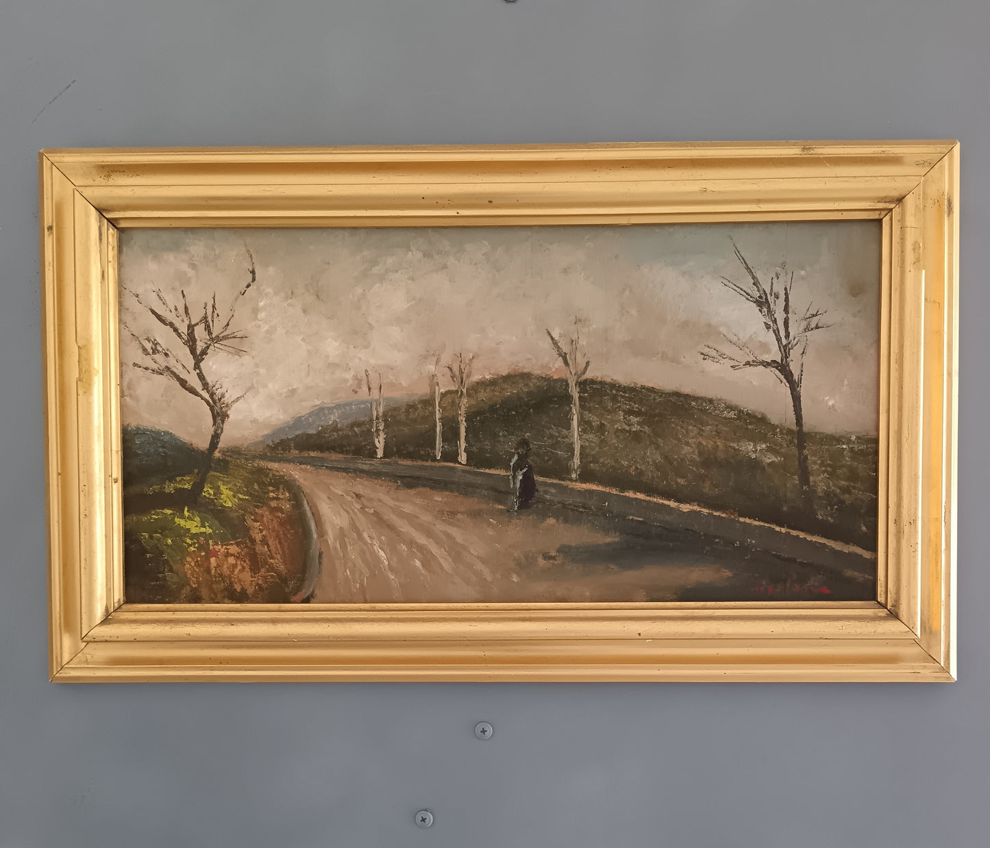 Luigi Pane ( Napoli 1924) dipinto olio su legno.