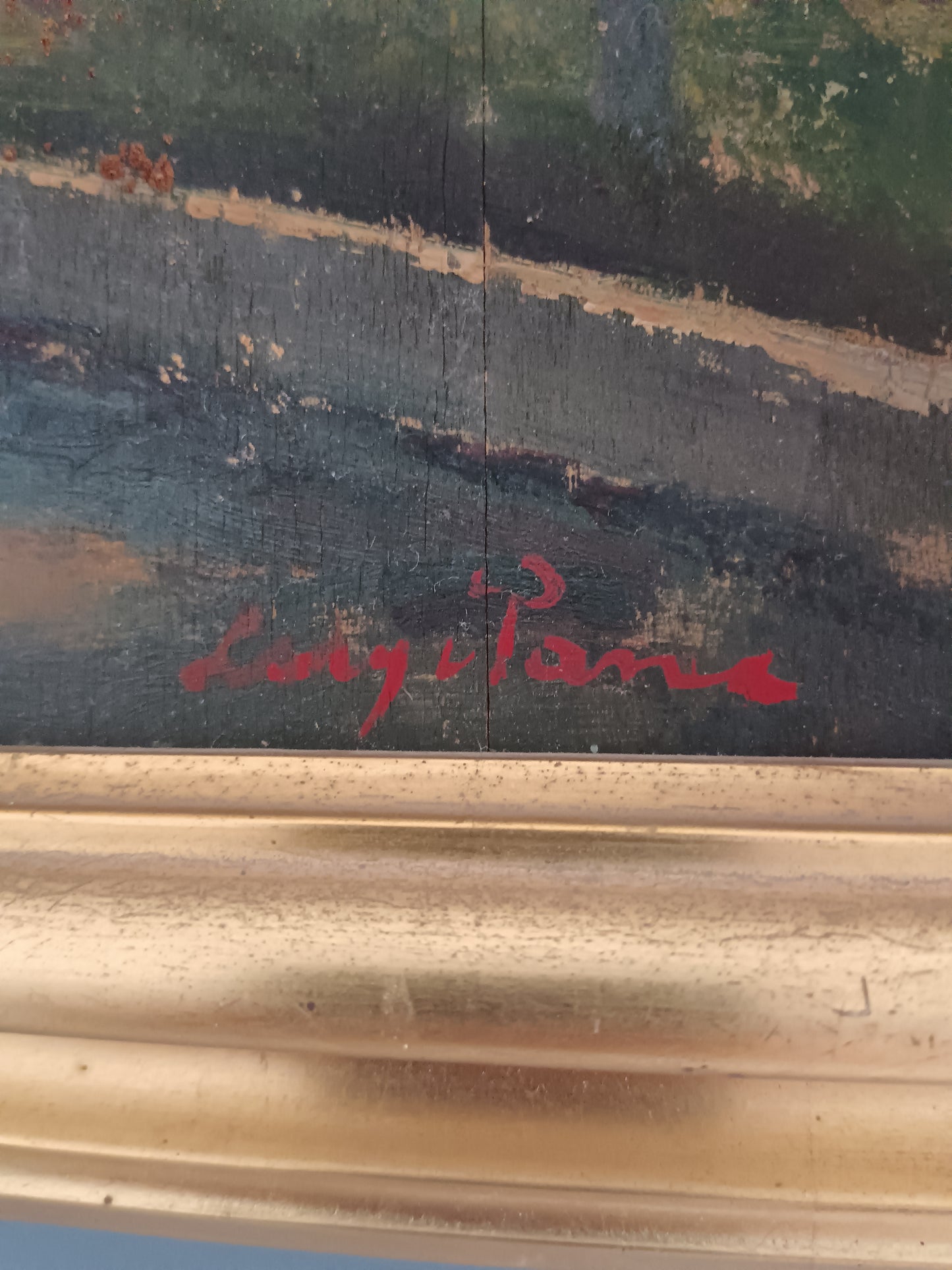 Luigi Pane ( Napoli 1924) dipinto olio su legno.