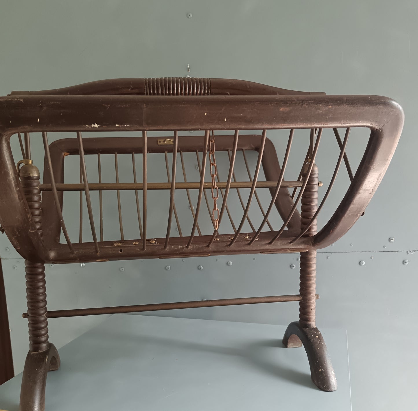 Portariviste Pieghevole Vintage in Faggio Curvato Stile Thonet Anni '30 Modernariato