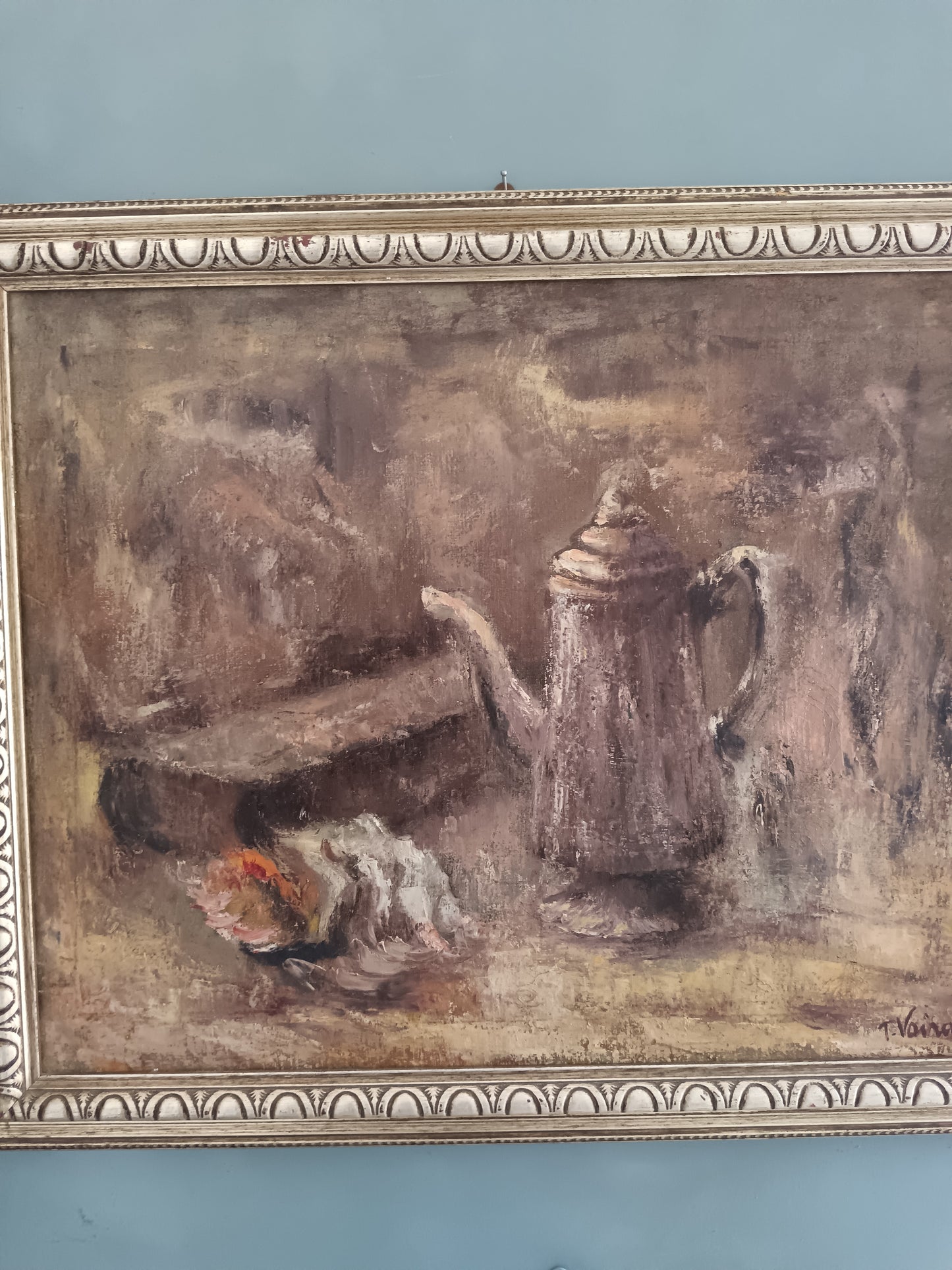 Tina Vaira Quadro dipinto olio su tela natura morta firmato