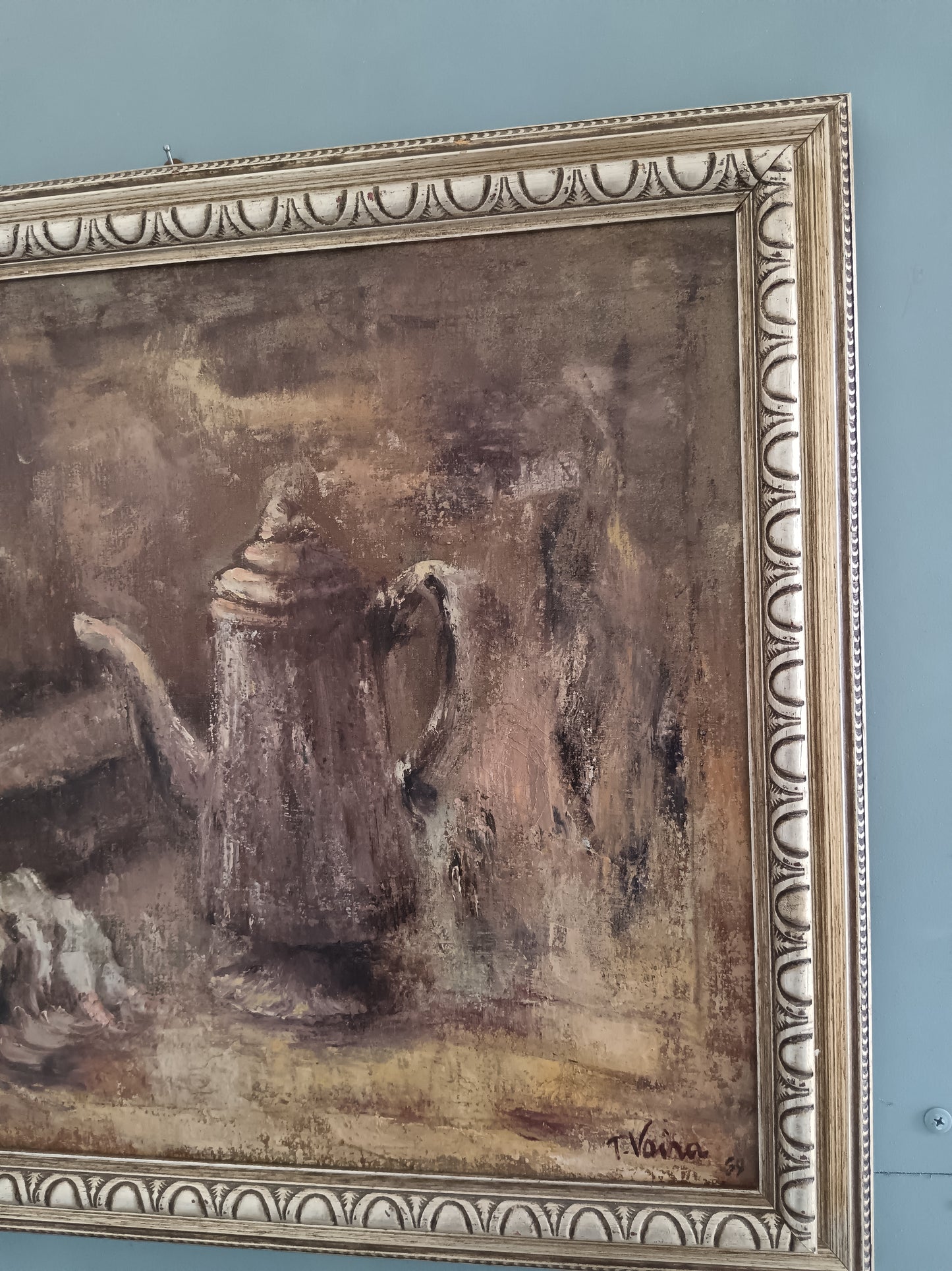 Tina Vaira Quadro dipinto olio su tela natura morta firmato