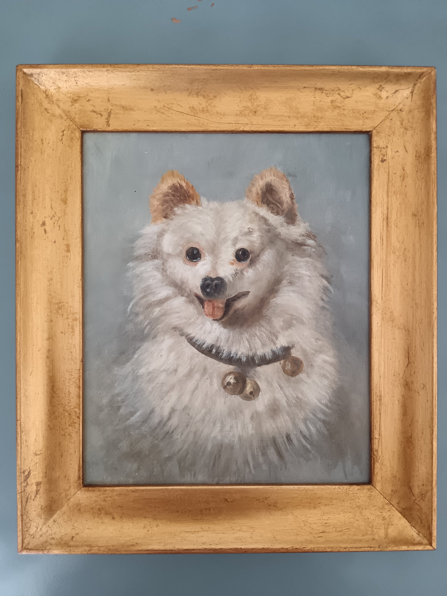 Copia da Filippo Palizzi – “Lupetto Bianco”, Olio su Tela con Cornice