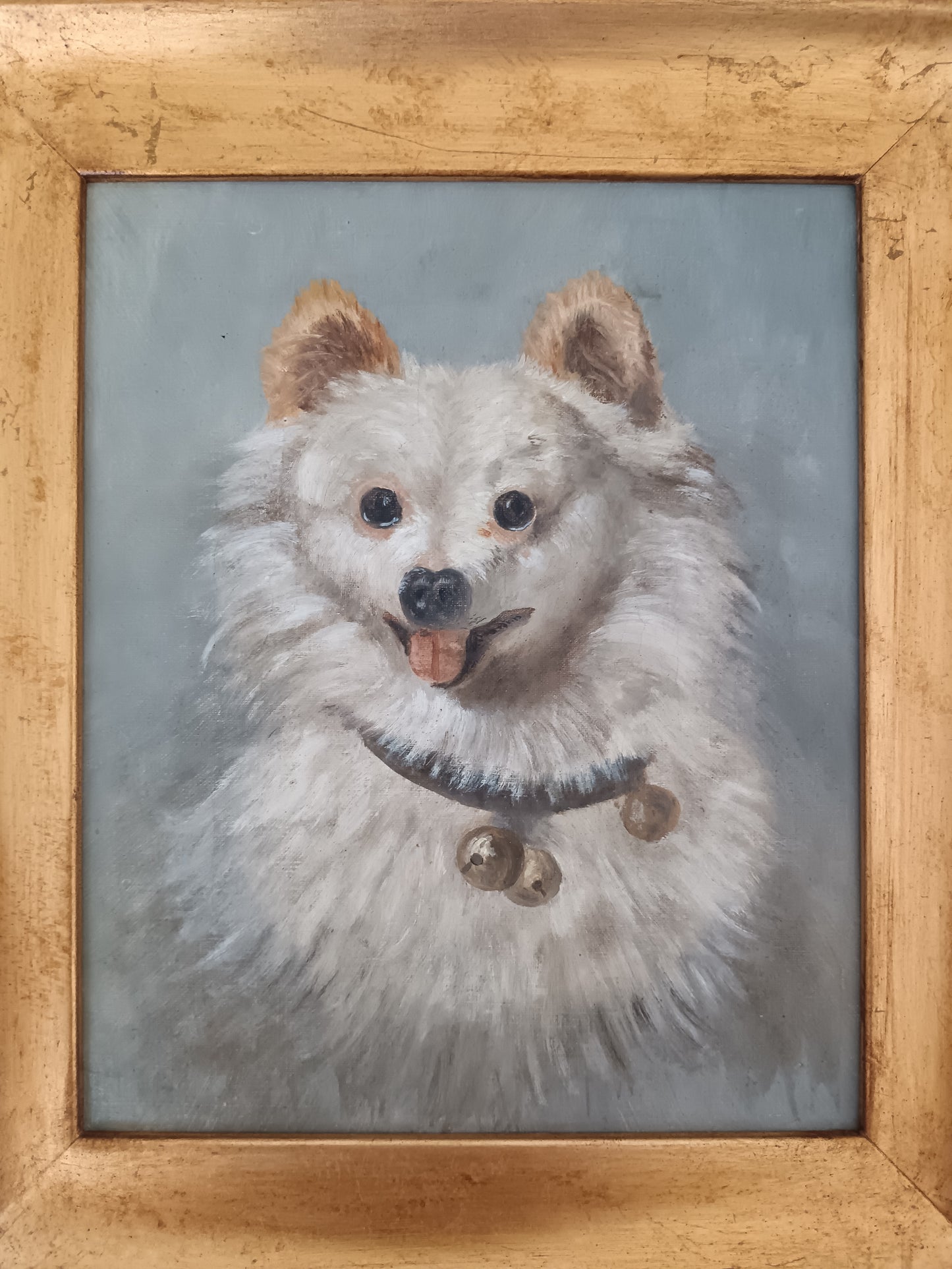 Copia da Filippo Palizzi – “Lupetto Bianco”, Olio su Tela con Cornice
