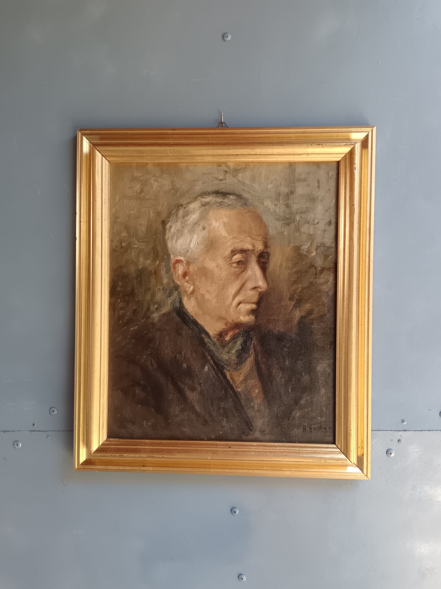 Armando Fidei (1921-2001) – Ritratto di Uomo Anziano – Olio su Tela Firmato