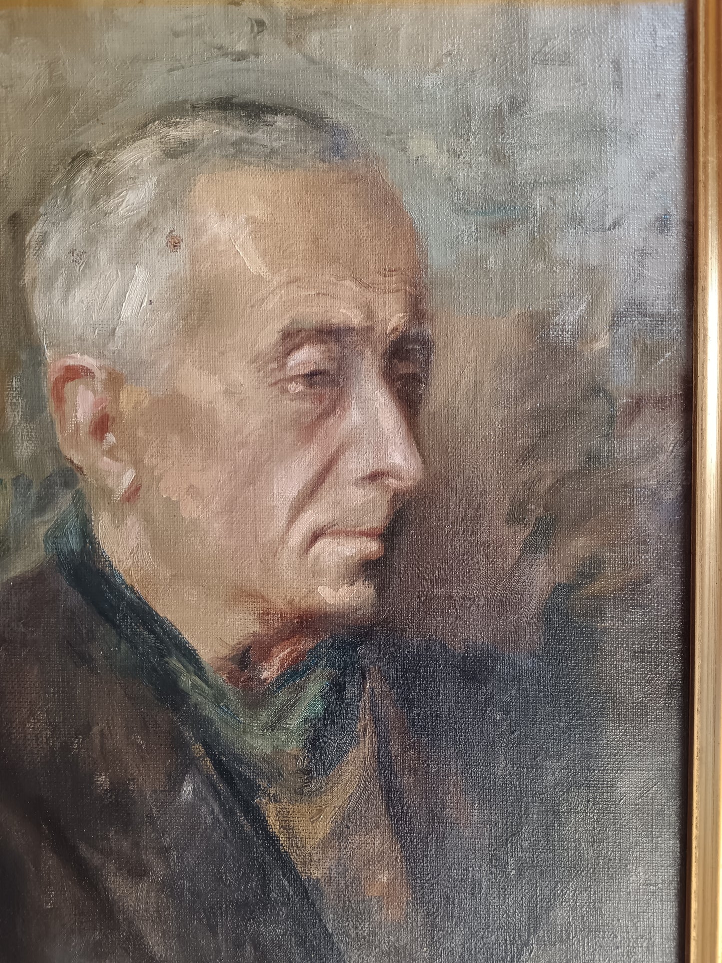 Armando Fidei (1921-2001) – Ritratto di Uomo Anziano – Olio su Tela Firmato