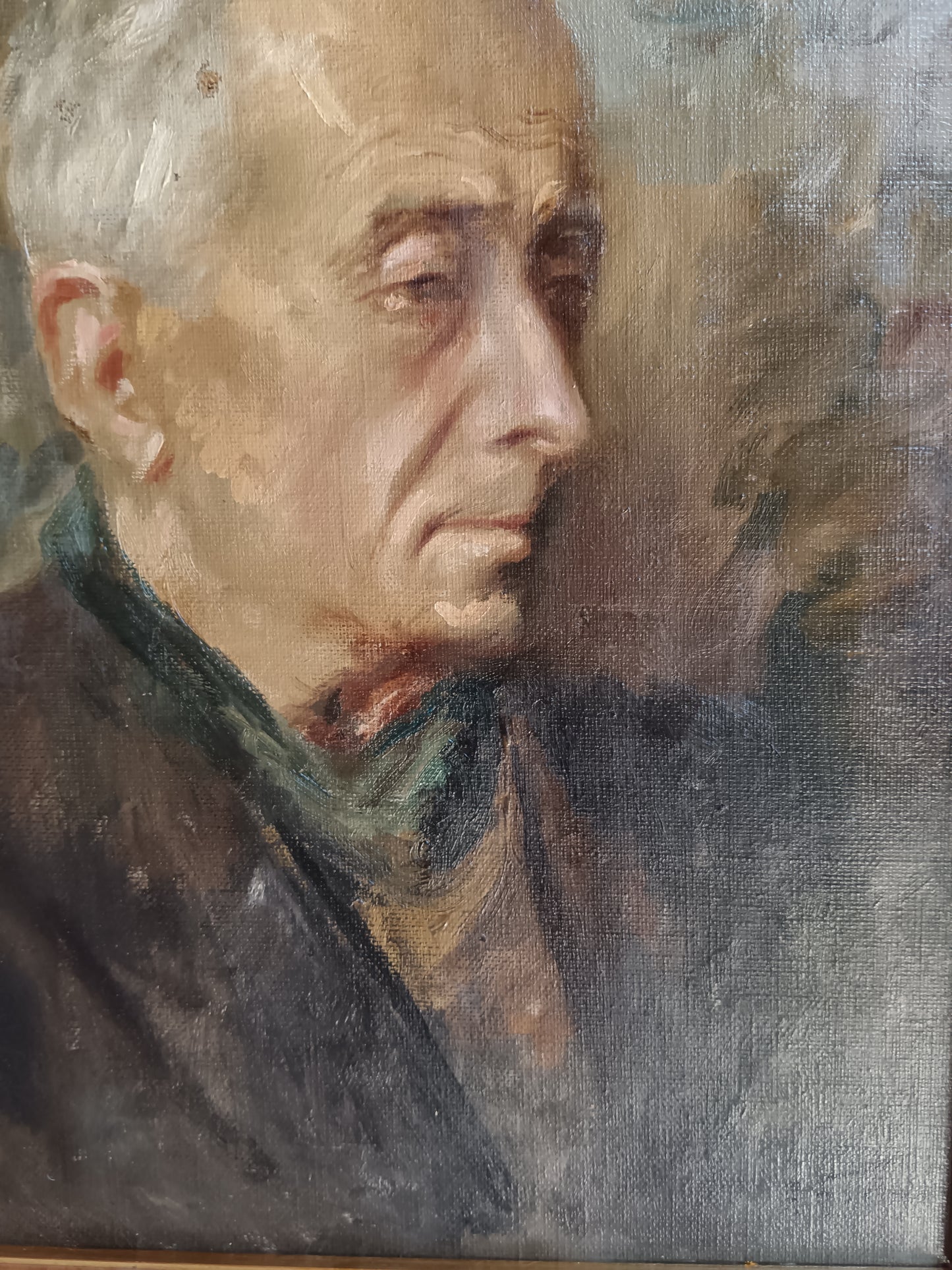 Armando Fidei (1921-2001) – Ritratto di Uomo Anziano – Olio su Tela Firmato