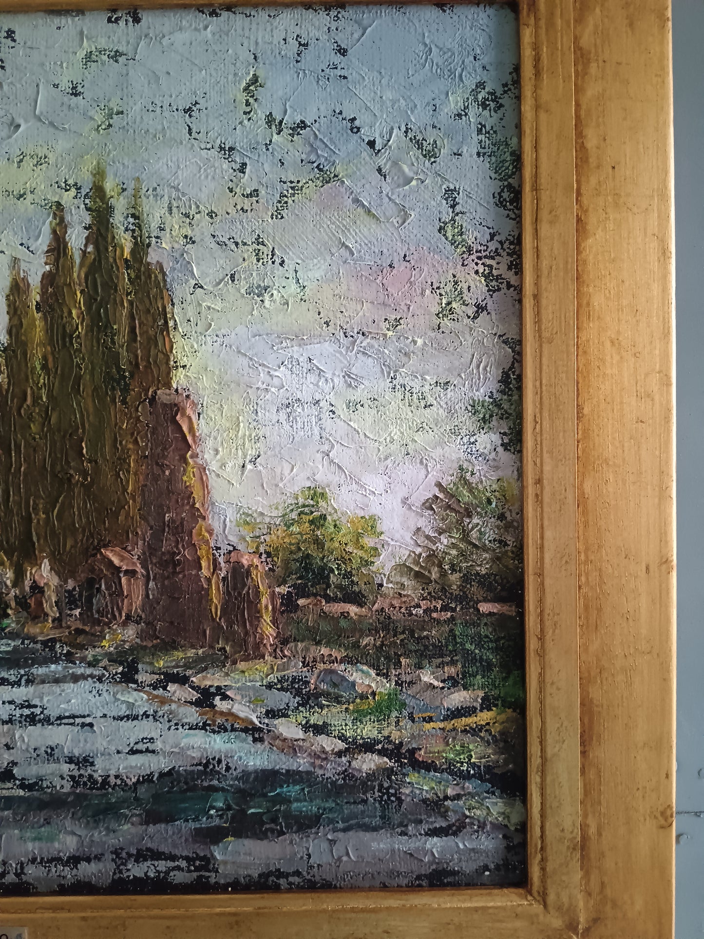 Ugo Boscaino (1931-2010) "Appia Antica" 1979 Olio a Spatola su Tela