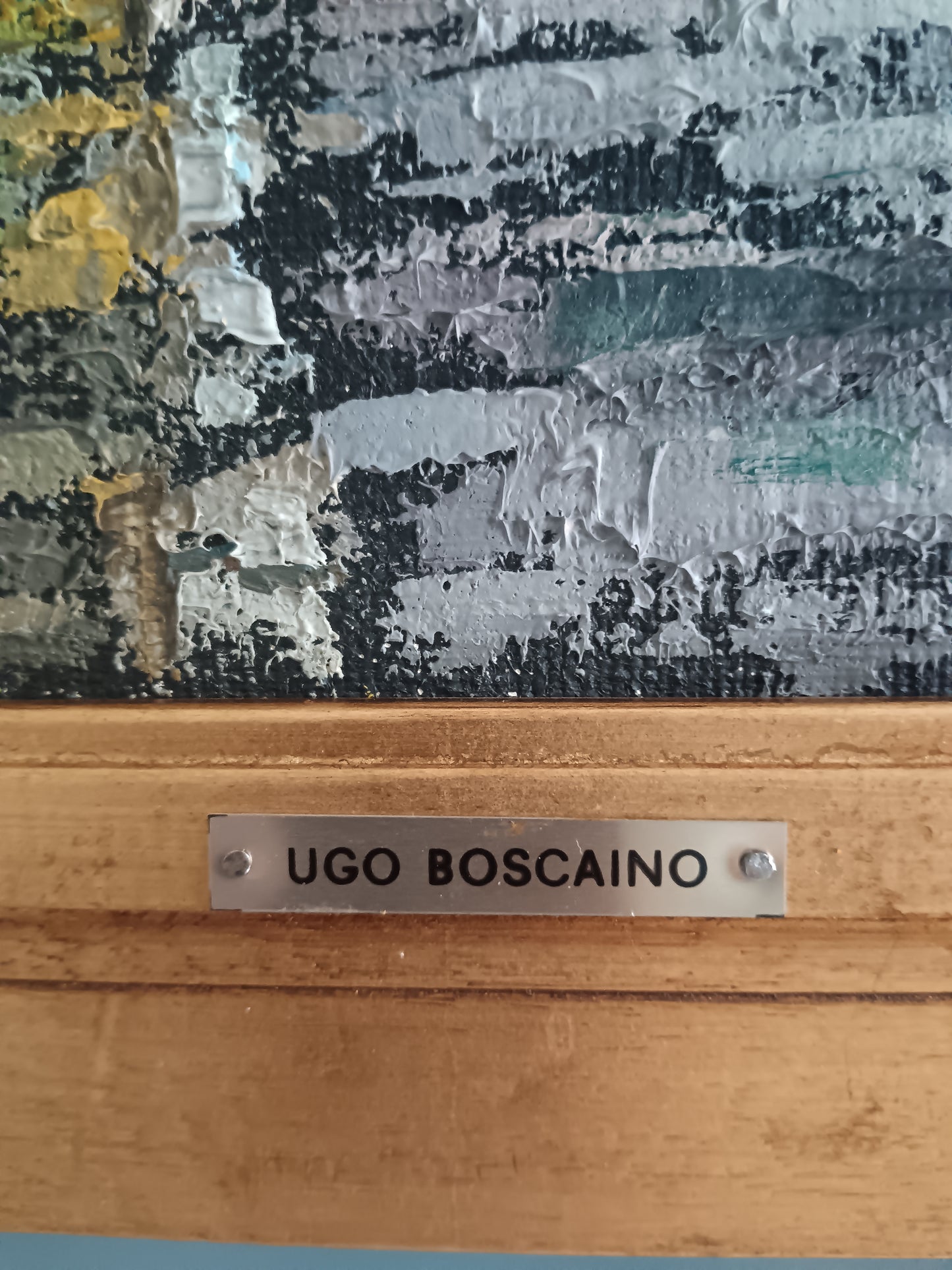 Ugo Boscaino (1931-2010) "Appia Antica" 1979 Olio a Spatola su Tela