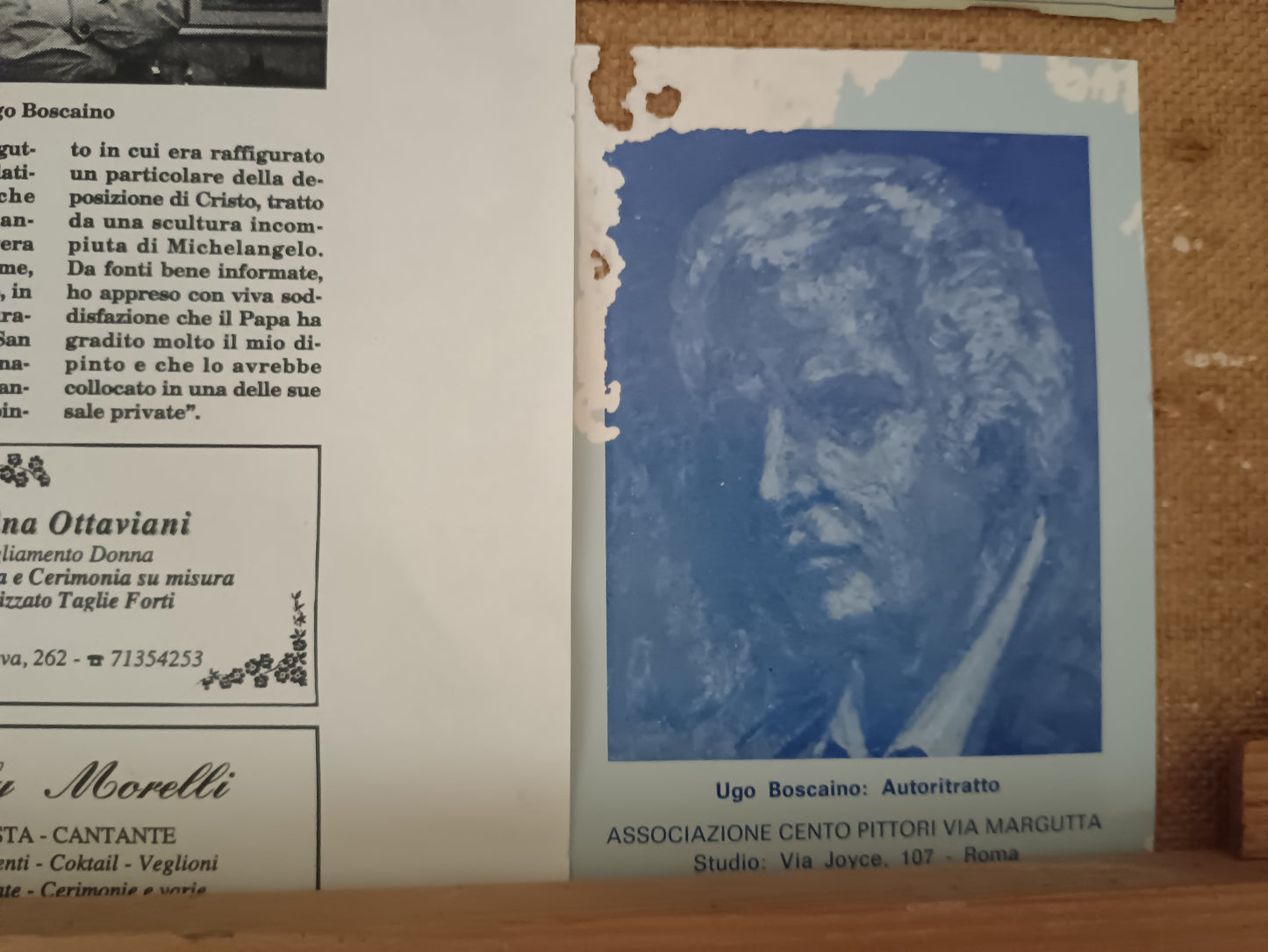 Ugo Boscaino (1931-2010) "Appia Antica" 1979 Olio a Spatola su Tela