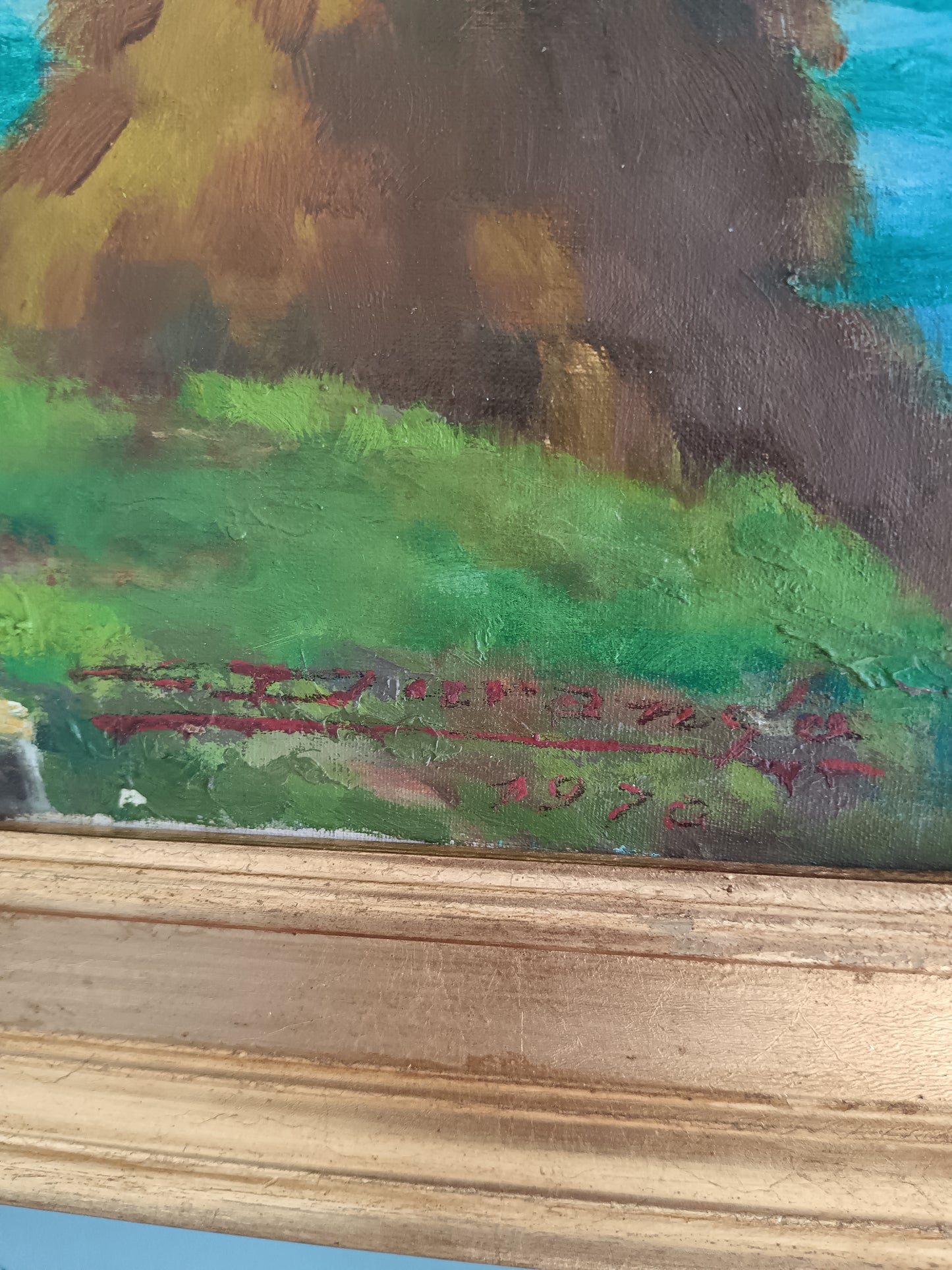 Giuseppe Felice Durando Olio Su Tela Paesaggio Marino Ligure Firmato Datato 1976
