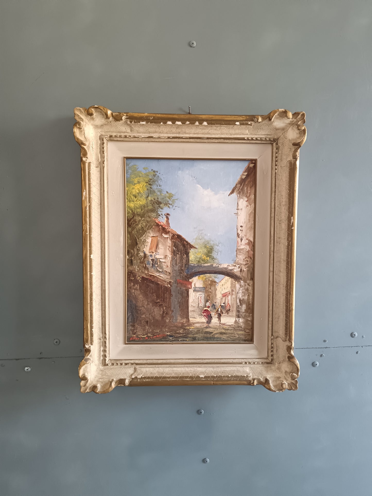 Dipinto originale del maestro Athos Renzo Brioschi (1910-2000), realizzata ad olio su cartoncino telato.