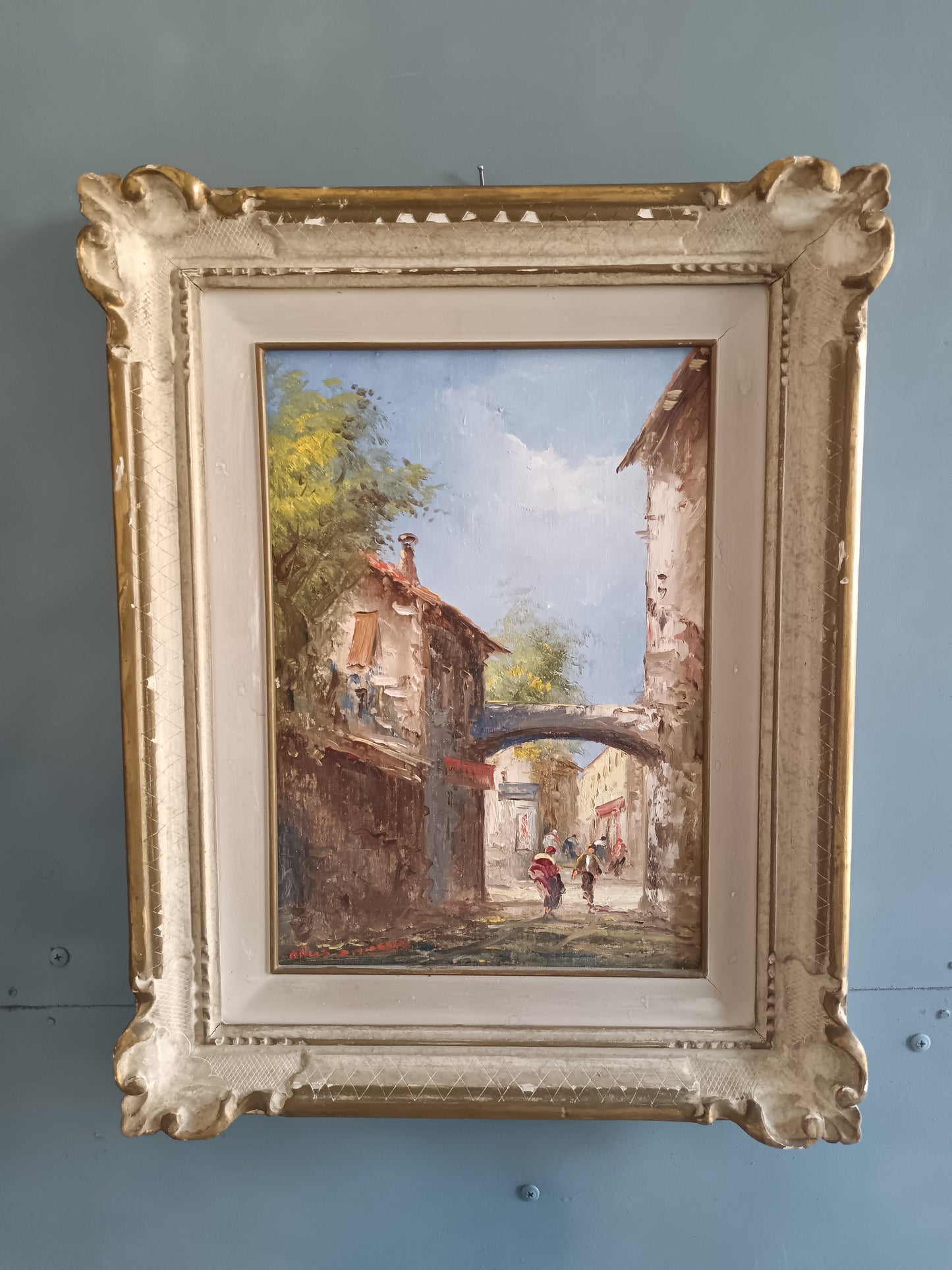 Dipinto originale del maestro Athos Renzo Brioschi (1910-2000), realizzata ad olio su cartoncino telato.