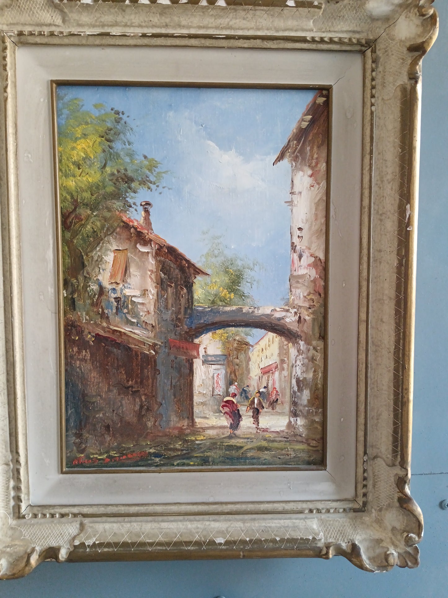 Dipinto originale del maestro Athos Renzo Brioschi (1910-2000), realizzata ad olio su cartoncino telato.
