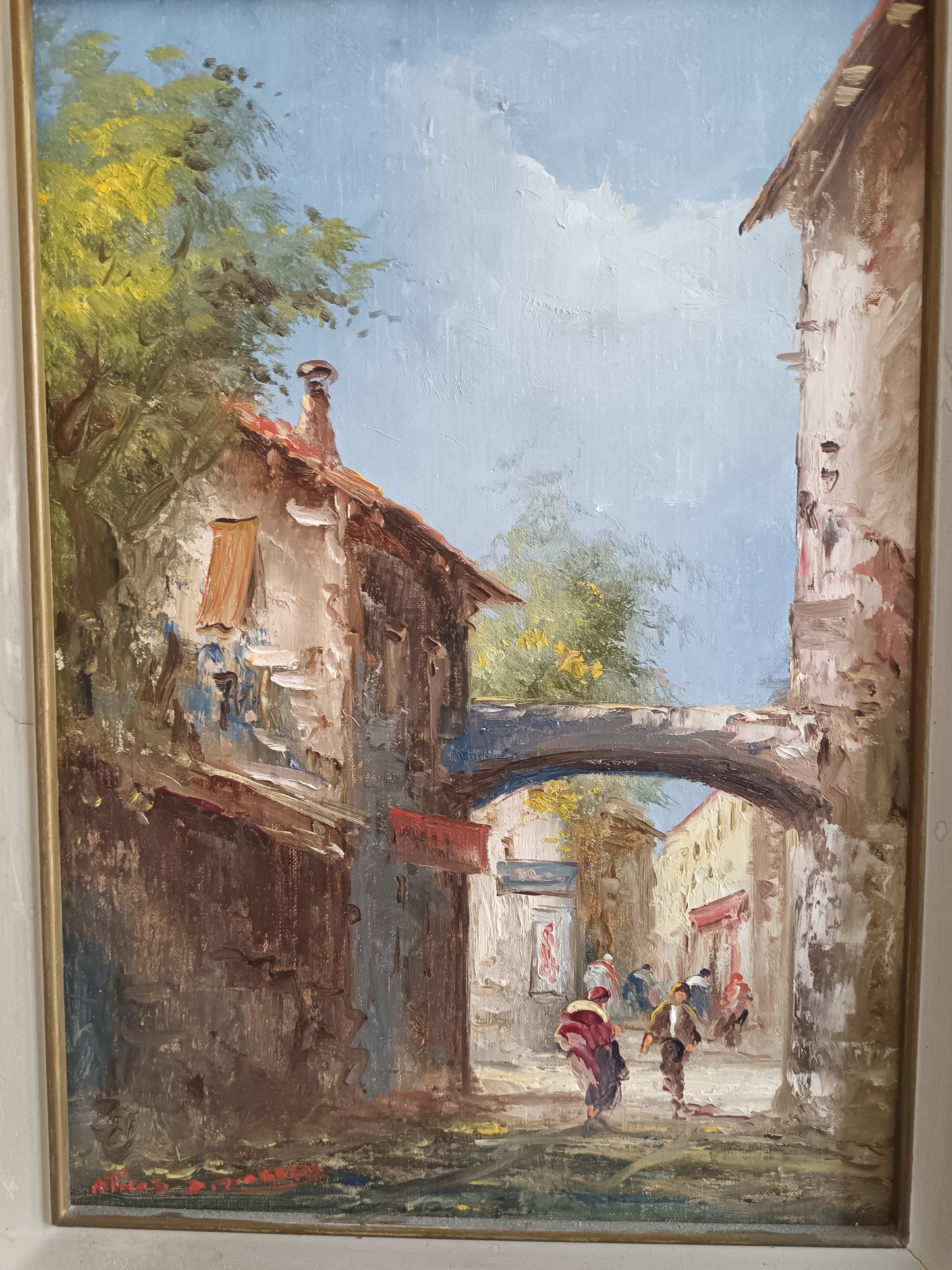 Dipinto originale del maestro Athos Renzo Brioschi (1910-2000), realizzata ad olio su cartoncino telato.