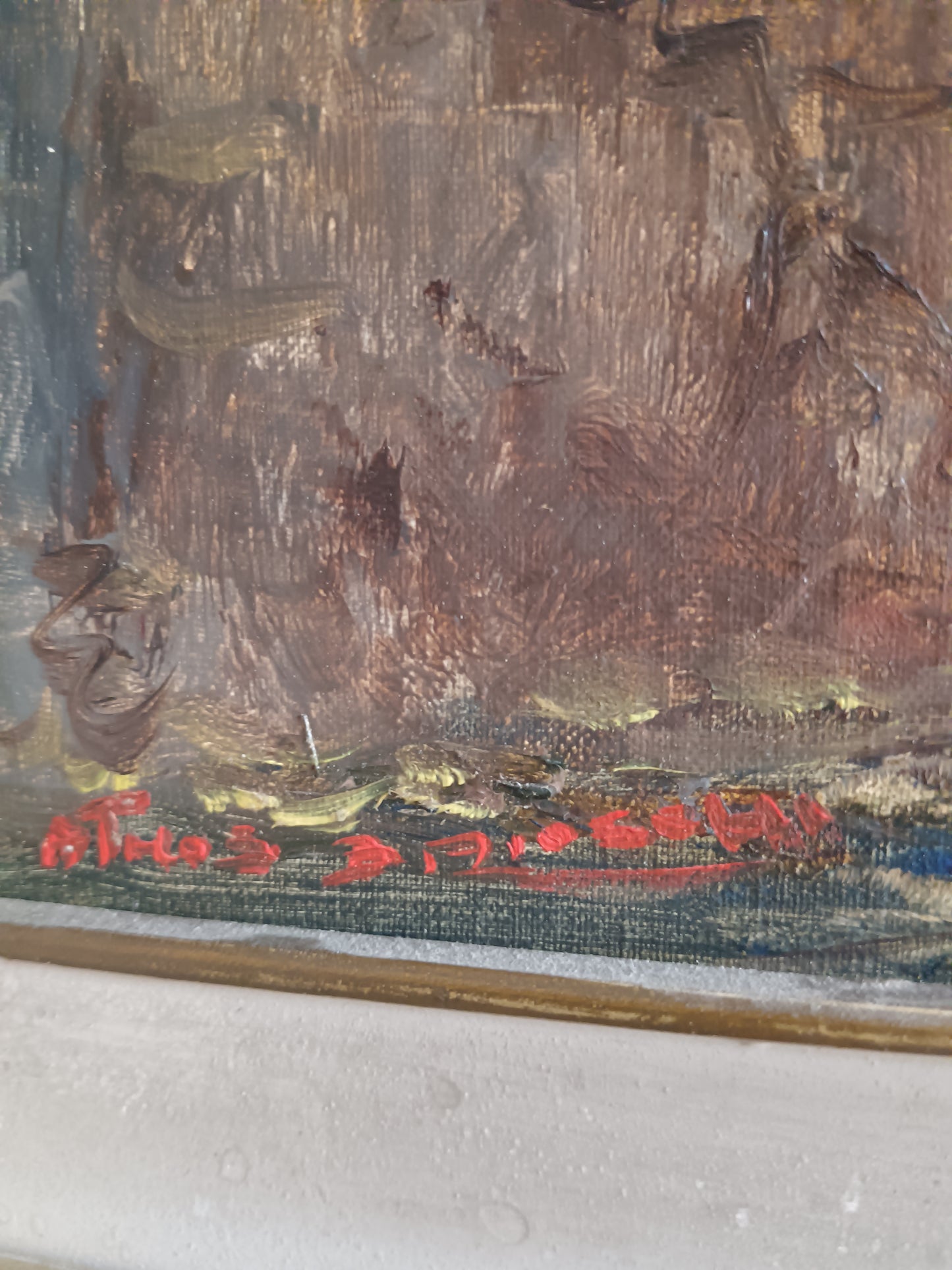 Dipinto originale del maestro Athos Renzo Brioschi (1910-2000), realizzata ad olio su cartoncino telato.
