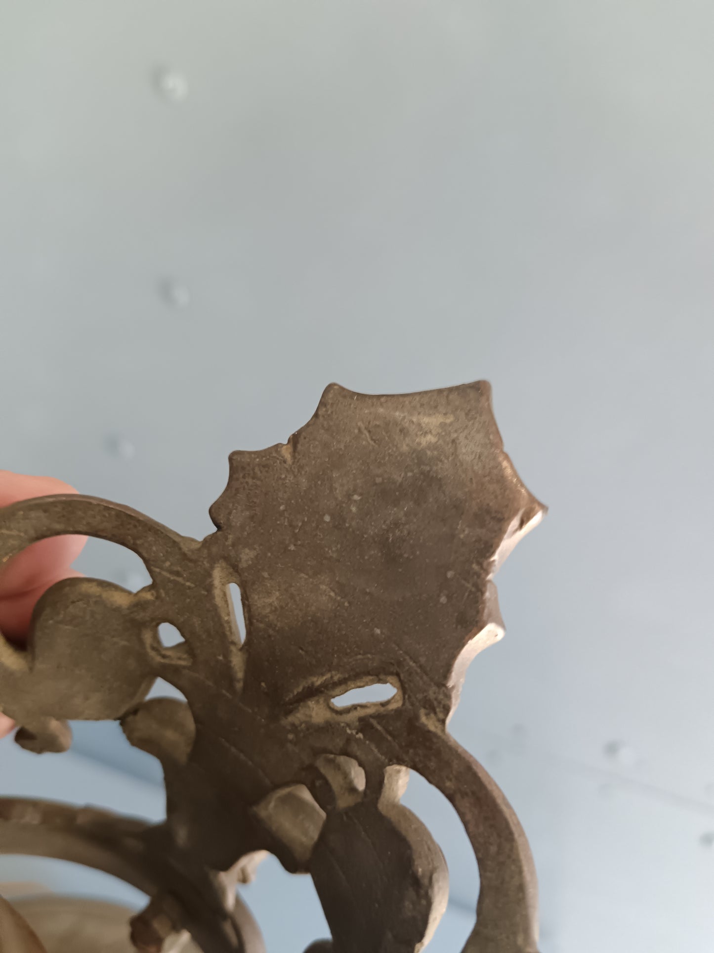 Antica Lampada Bronzo Dorato Neogotica Neorinascimentale Fine XIX Secolo H49