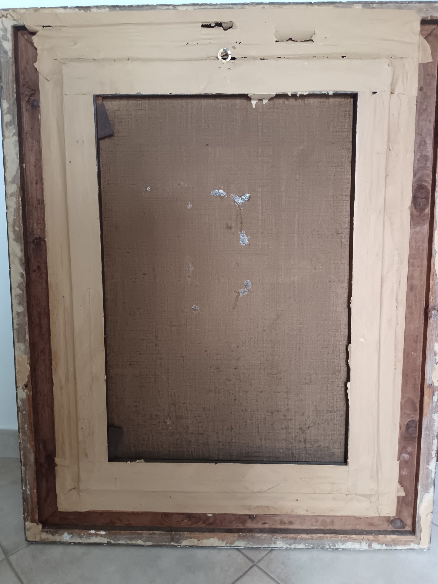 Grande Olio su Tela Paesaggio Romantico Firmato K. Field 1904 Cornice Antica