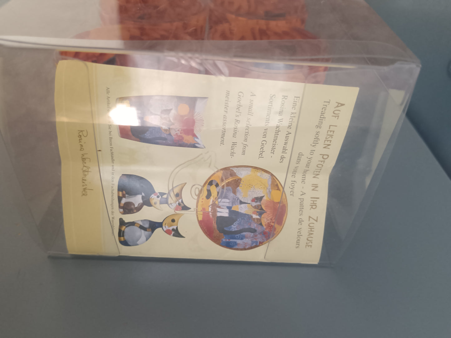 Goebel Rosina Wachtmeister Set 4 Bicchieri Vetro Originali 110 ml Nuovi con Scatola Germany Gatti