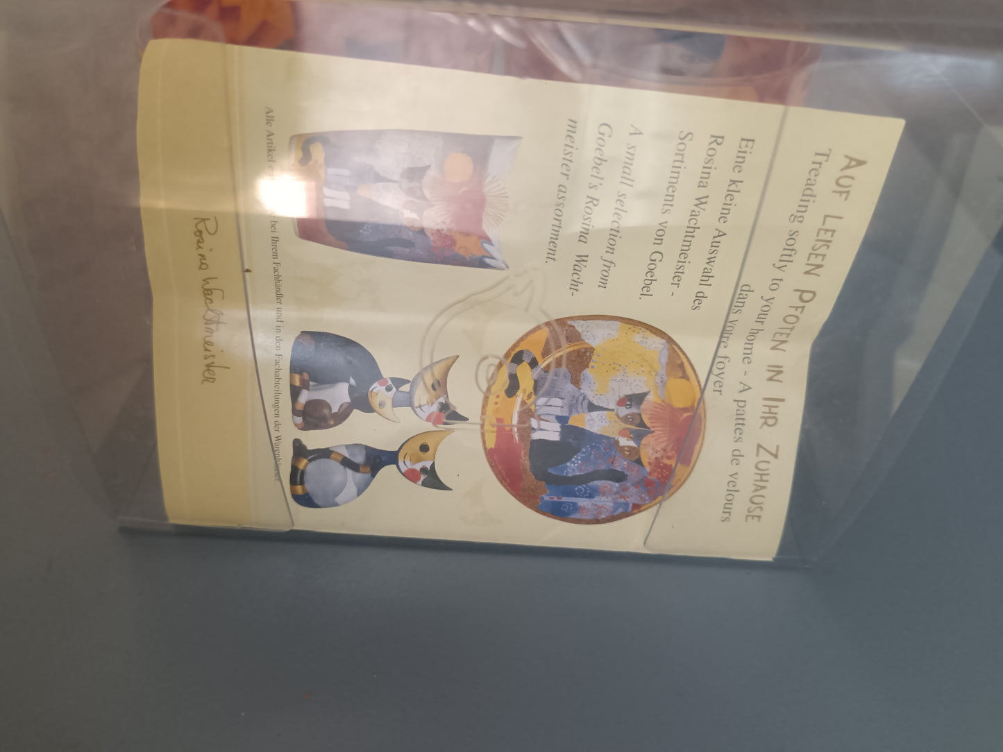 Goebel Rosina Wachtmeister Set 4 Bicchieri Vetro Originali 110 ml Nuovi con Scatola Germany Gatti