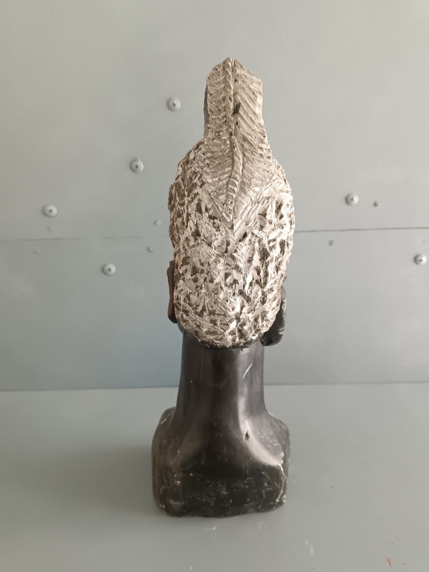 Scultura africana in pietra 28 cm – Busto maschile – Zimbabwe/Shona