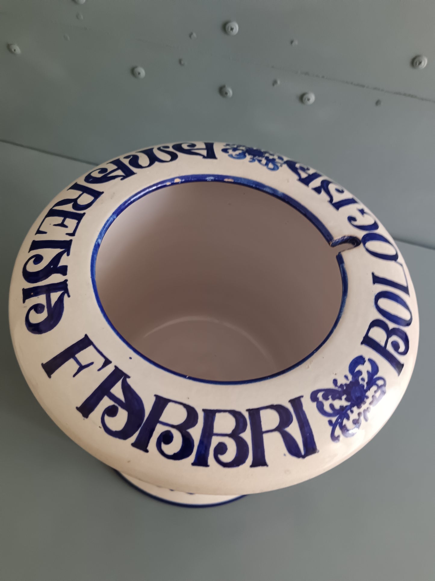 RARO VASO TRERÈ FAENZA MAIOLICA DIPINTA A MANO BLU COBALTO FIRMATO CERAMICA