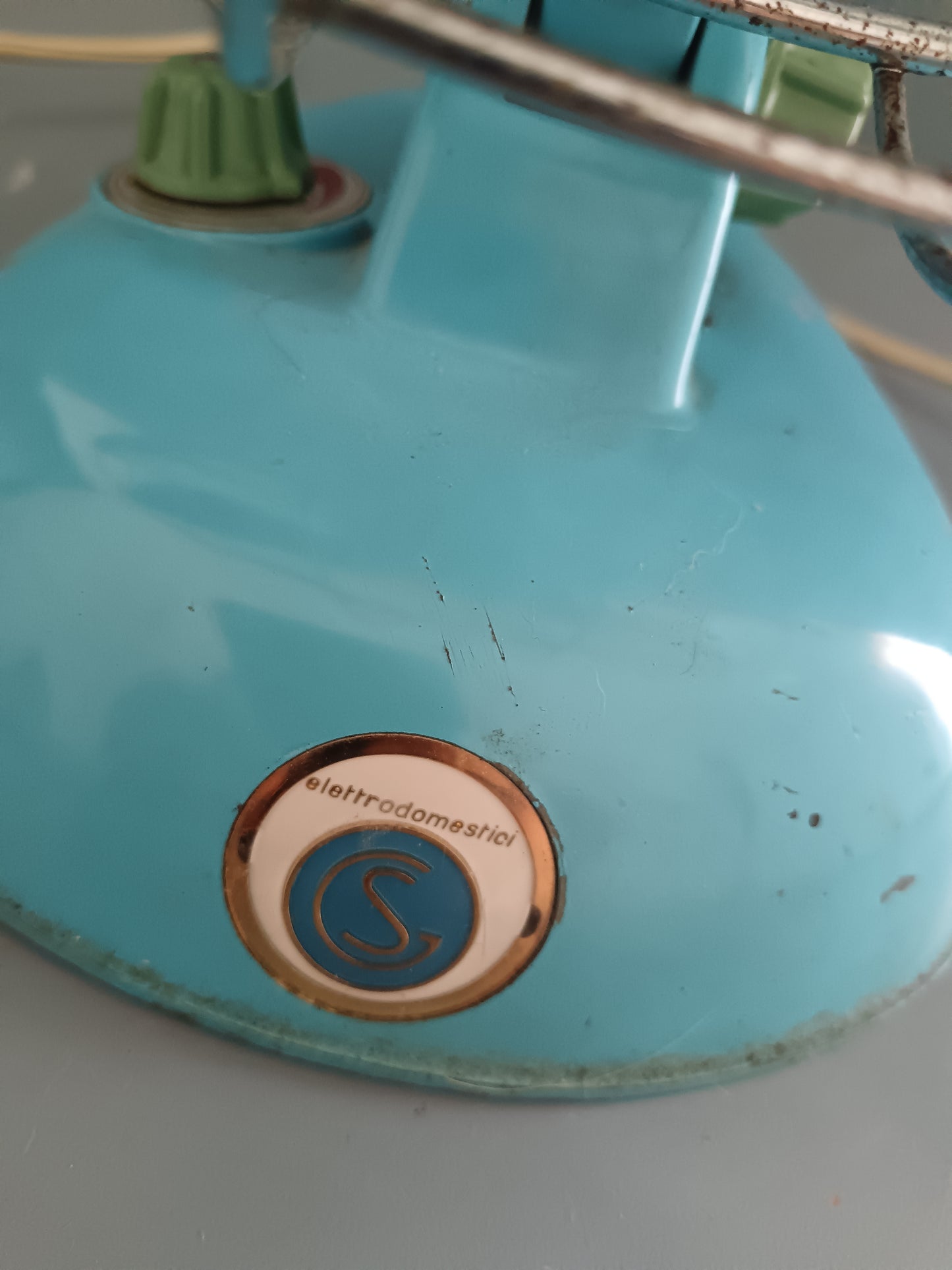 Ventilatore San Giorgio Vintage Anni ’50 Turchese Verde – Modernariato Italiano