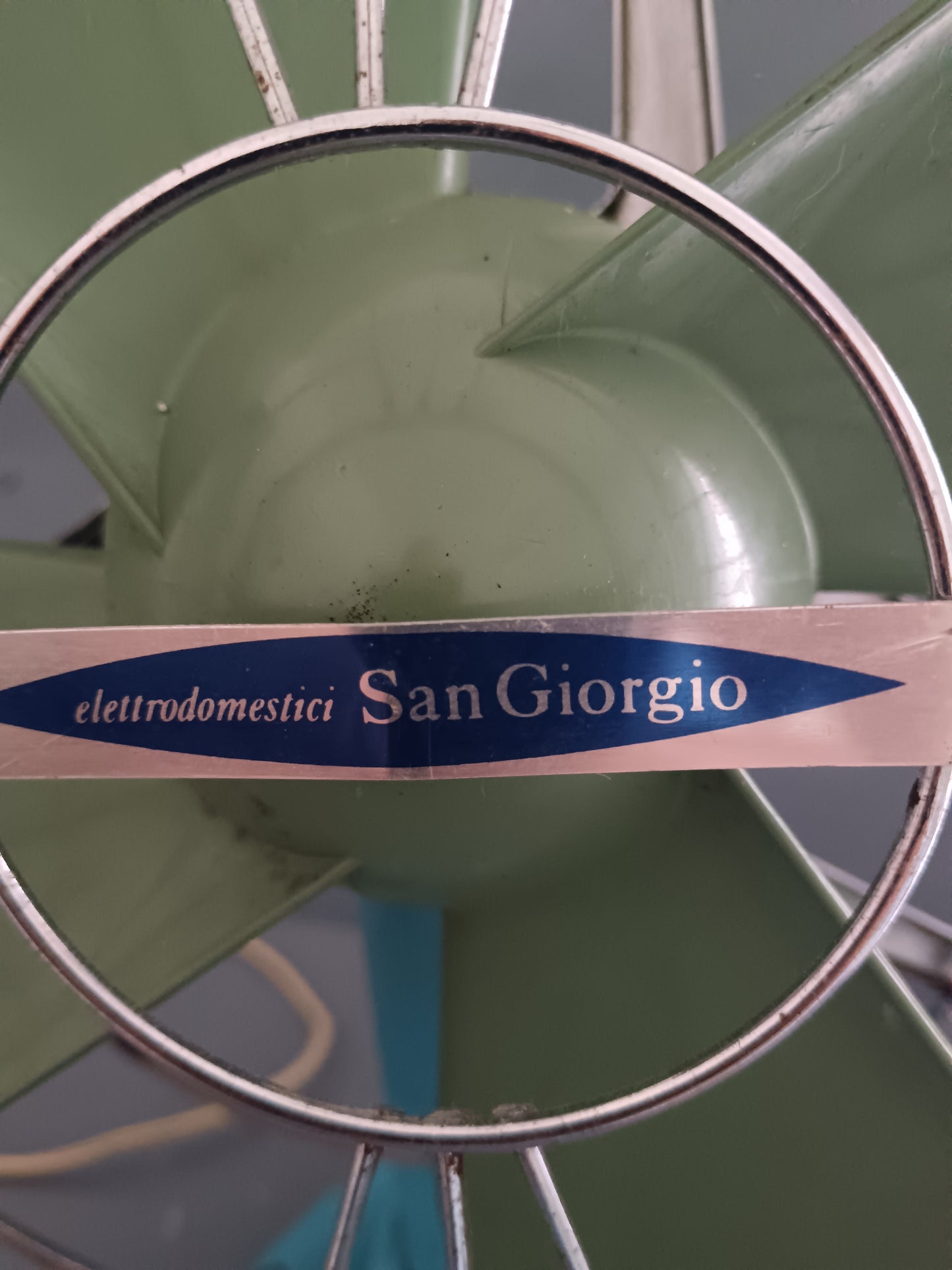 Ventilatore San Giorgio Vintage Anni ’50 Turchese Verde – Modernariato Italiano