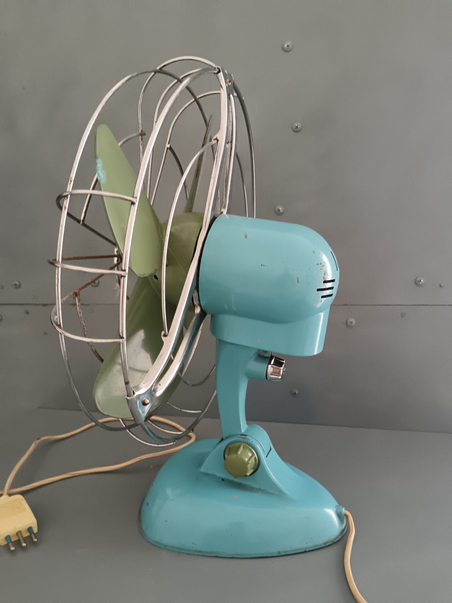 Ventilatore San Giorgio Vintage Anni ’50 Turchese Verde – Modernariato Italiano