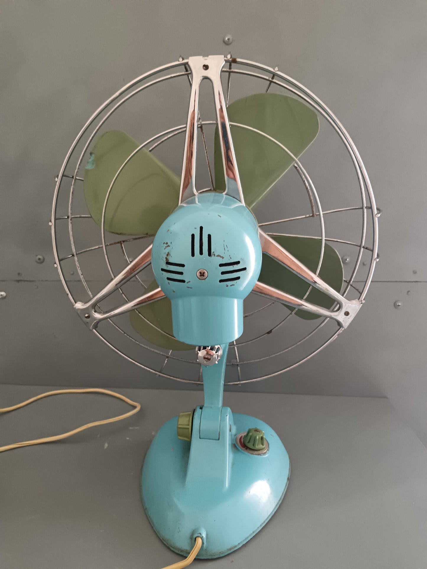 Ventilatore San Giorgio Vintage Anni ’50 Turchese Verde – Modernariato Italiano