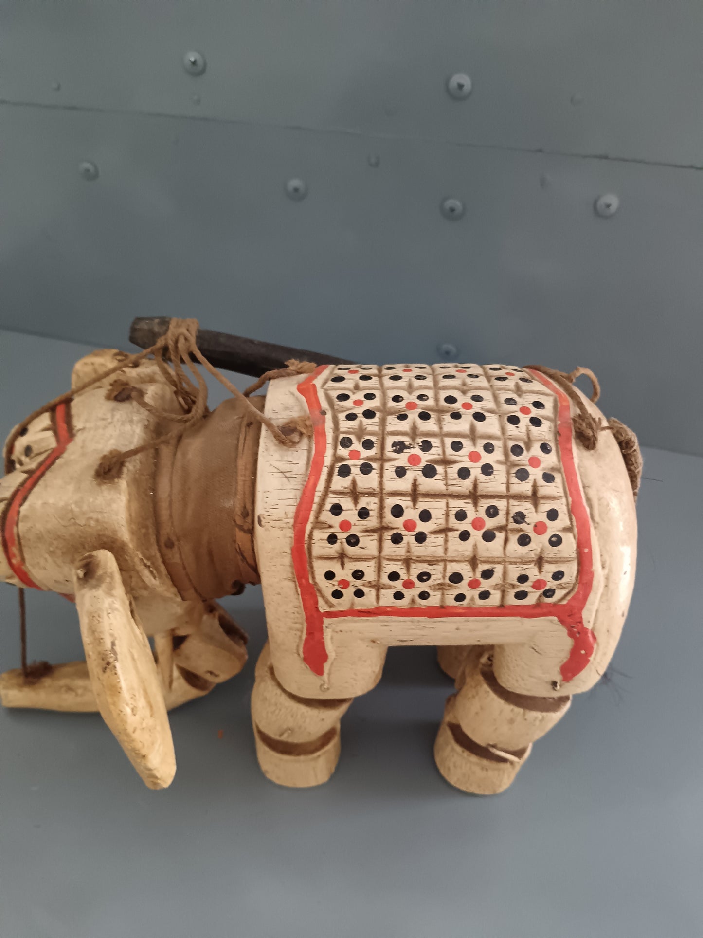 MARIONETTA KATHPUTLI RARA PRIMO '900 – ELEFANTE IN LEGNO – RAJASTHAN INDIA – ETNOGRAFIA