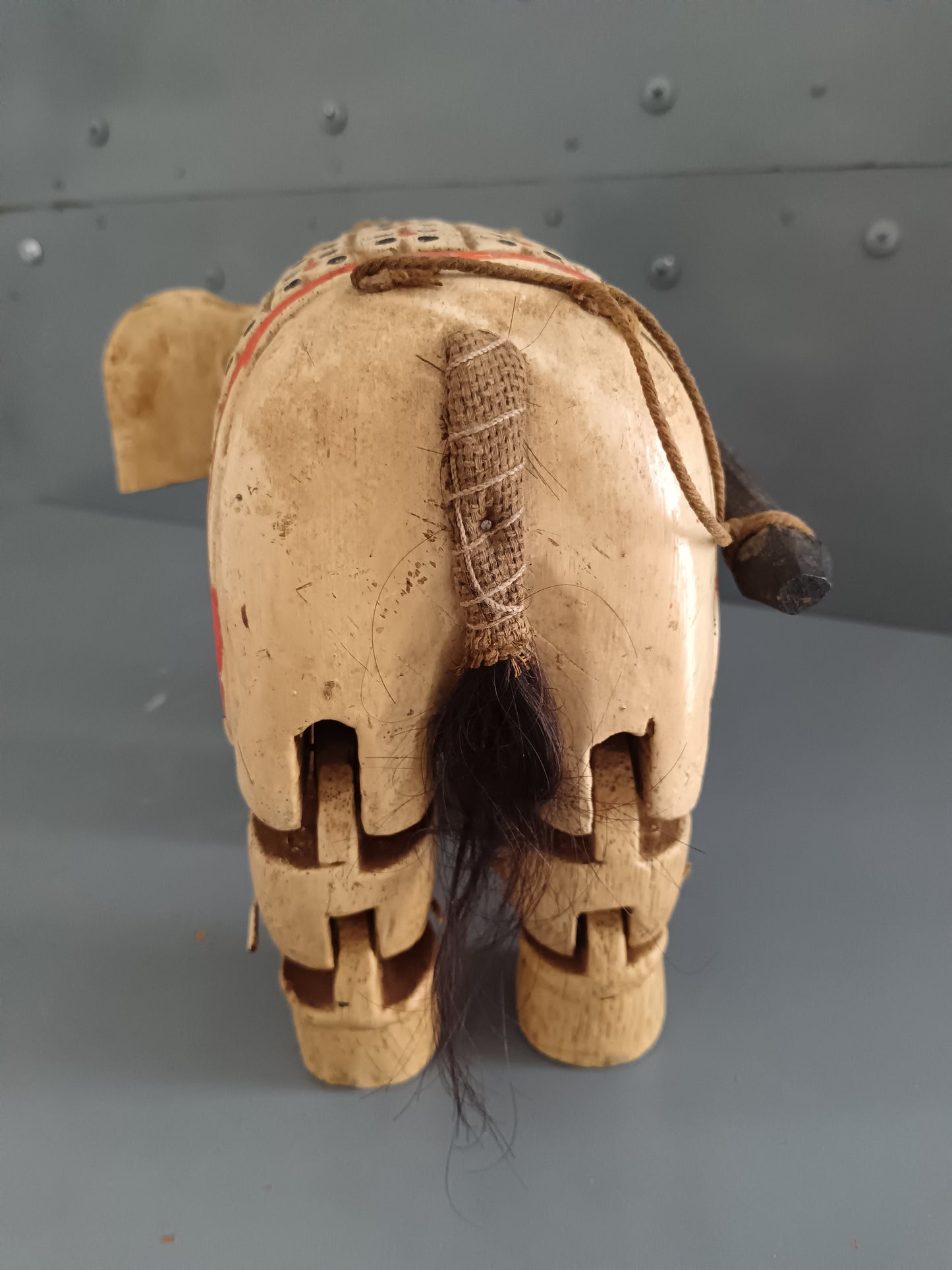 MARIONETTA KATHPUTLI RARA PRIMO '900 – ELEFANTE IN LEGNO – RAJASTHAN INDIA – ETNOGRAFIA