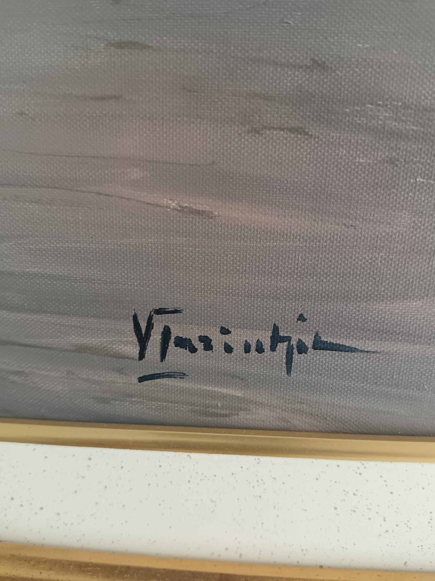 Vincenzo Laricchia 1940-2017 “Darsena di Pozzuoli” Olio su Tela 50x70 Firmato