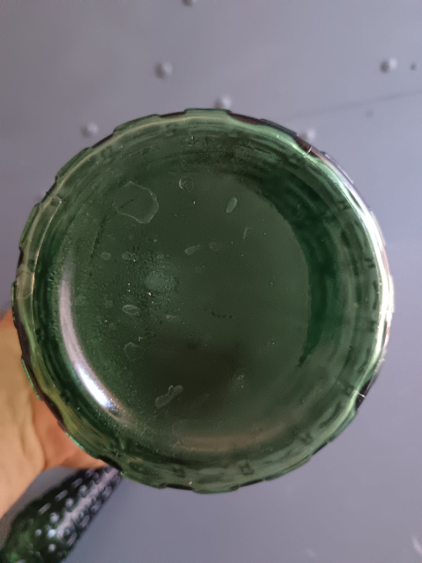 EMPOLI VINTAGE ANNI '60/'70 BOTTIGLIA DEL GENIO 55 CM VETRO VERDE ITALIANO