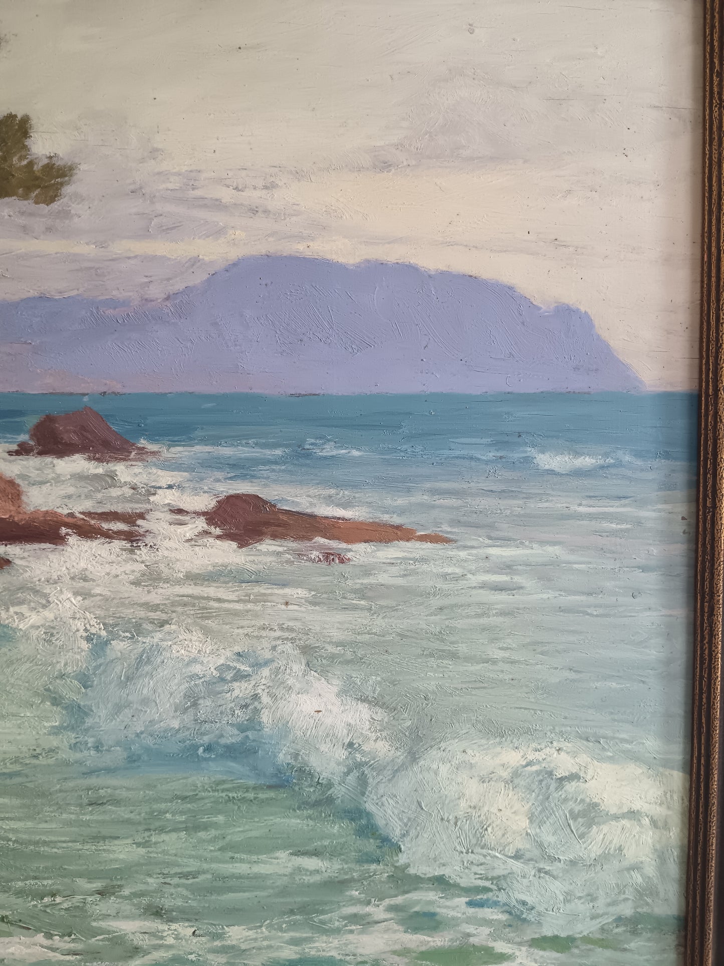 Cesare Bentivoglio 1868-1952 – Marina Ligure – Olio su Tavola – Firmato – Dipinto d'Epoca