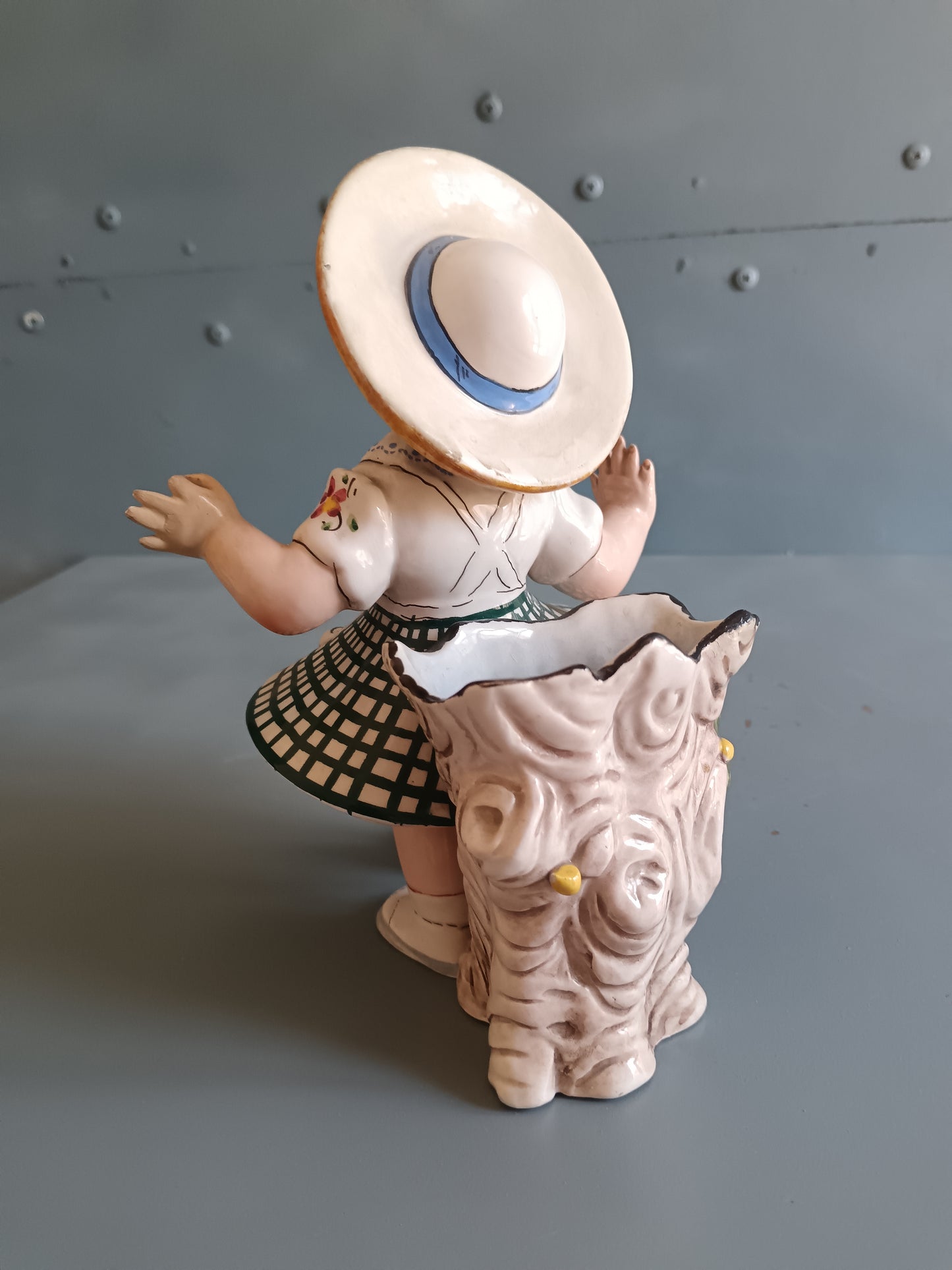 Olimpia ITALY, Statuina in ceramica policroma anni 40'/50'.