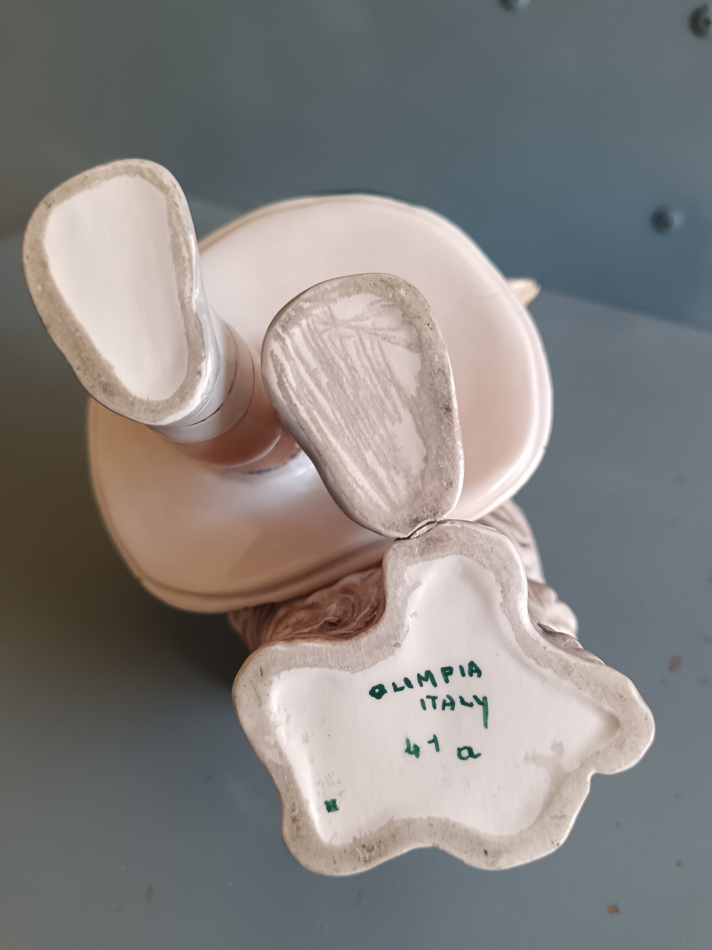 Olimpia ITALY, Statuina in ceramica policroma anni 40'/50'.