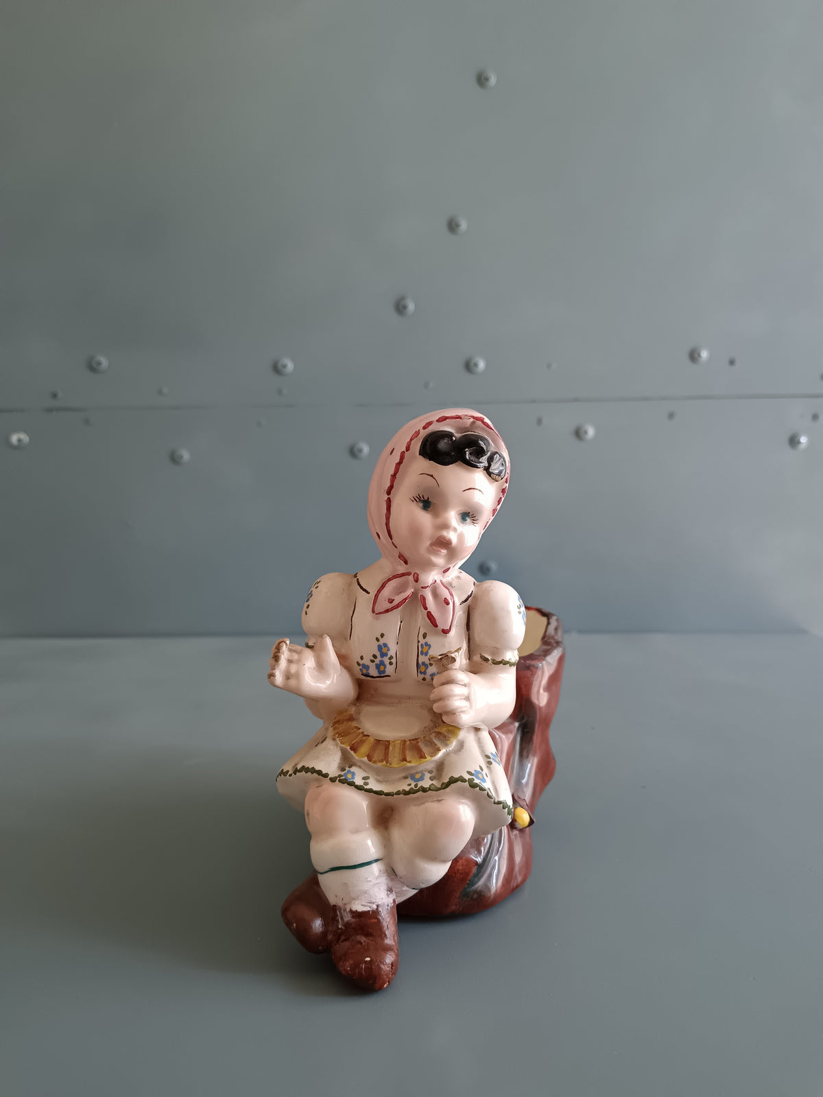 OLIMPIA ITALY N.62 – ANTICA STATUINA BAMBINA CERAMICA ITALIANA ANNI ’40/’50