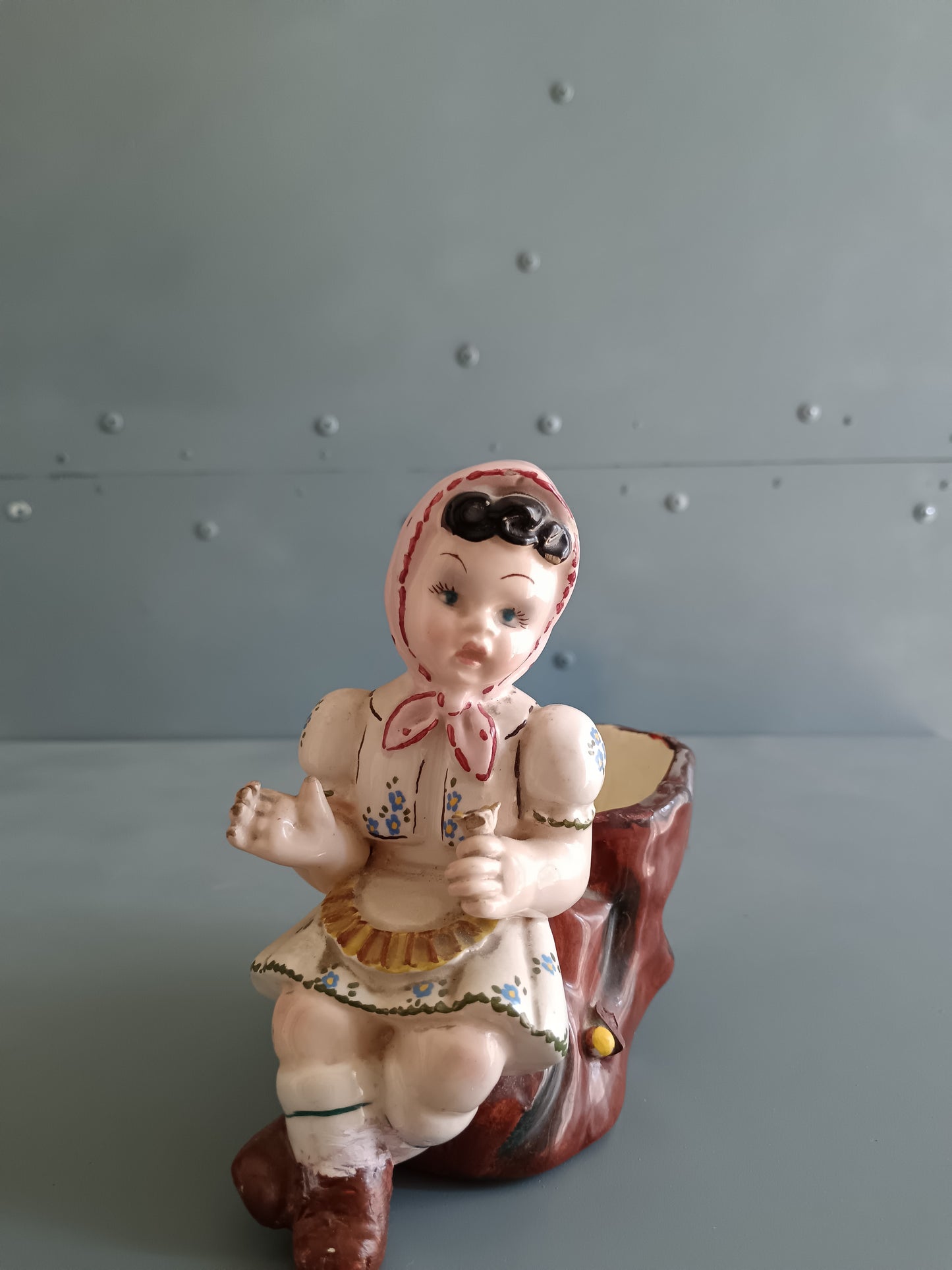 OLIMPIA ITALY N.62 – ANTICA STATUINA BAMBINA CERAMICA ITALIANA ANNI ’40/’50