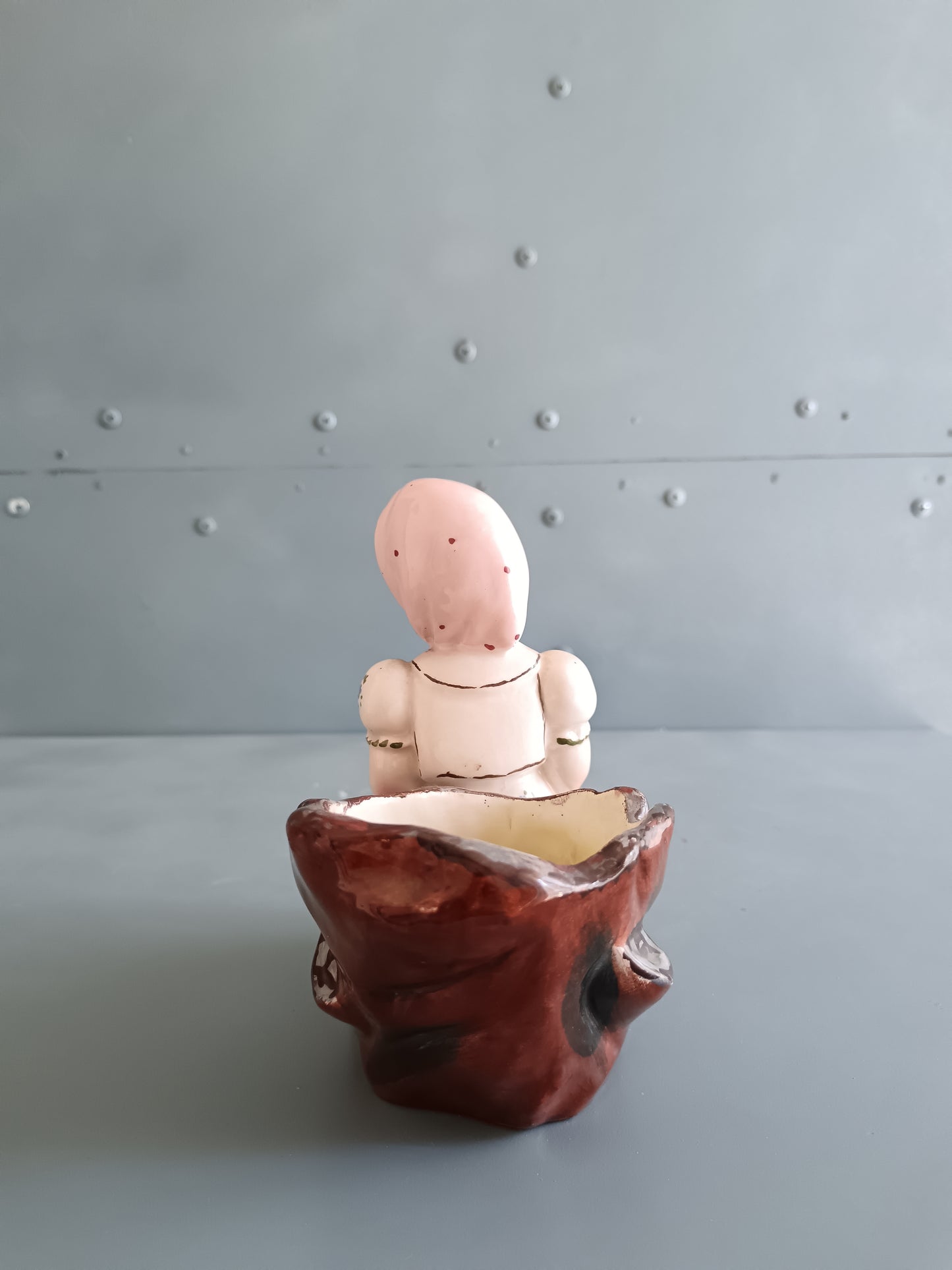 OLIMPIA ITALY N.62 – ANTICA STATUINA BAMBINA CERAMICA ITALIANA ANNI ’40/’50